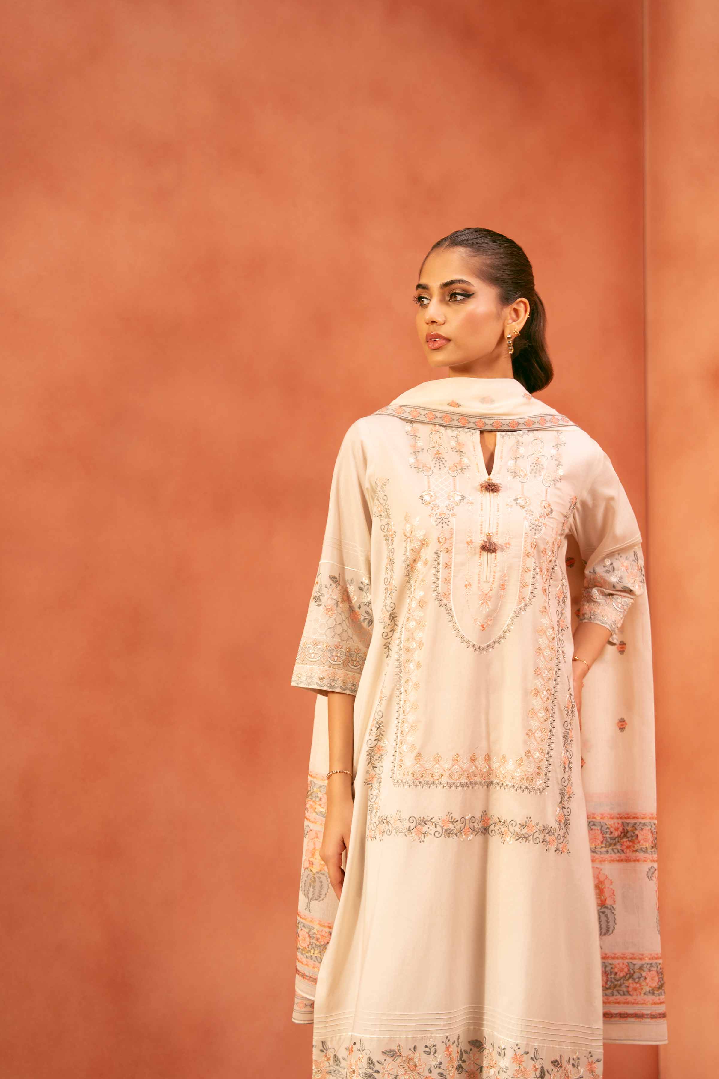 3 Piece - Embroidered Suit - KFE25-116 for Women - Pret Collection | Nishat | Shop Online