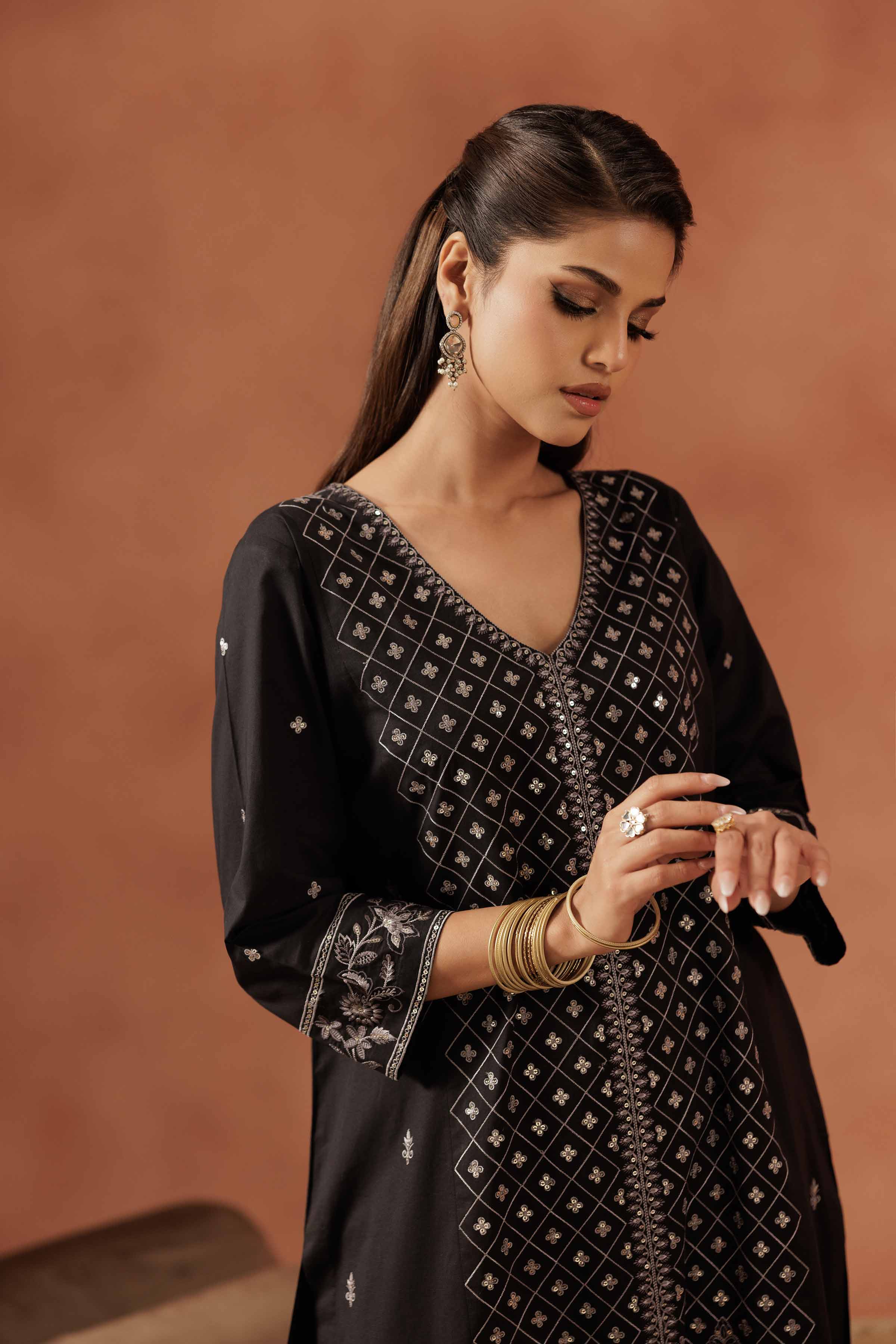 2 Piece - Embroidered Suit - KFE25-124