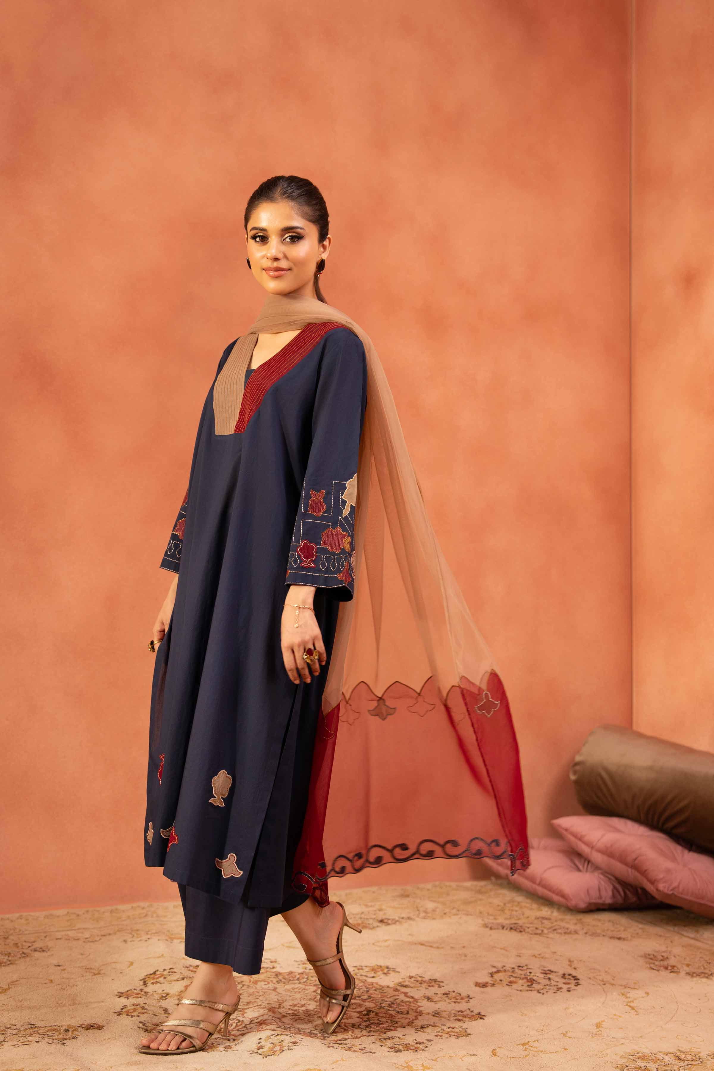 3 Piece - Embroidered Suit - KFE25-126