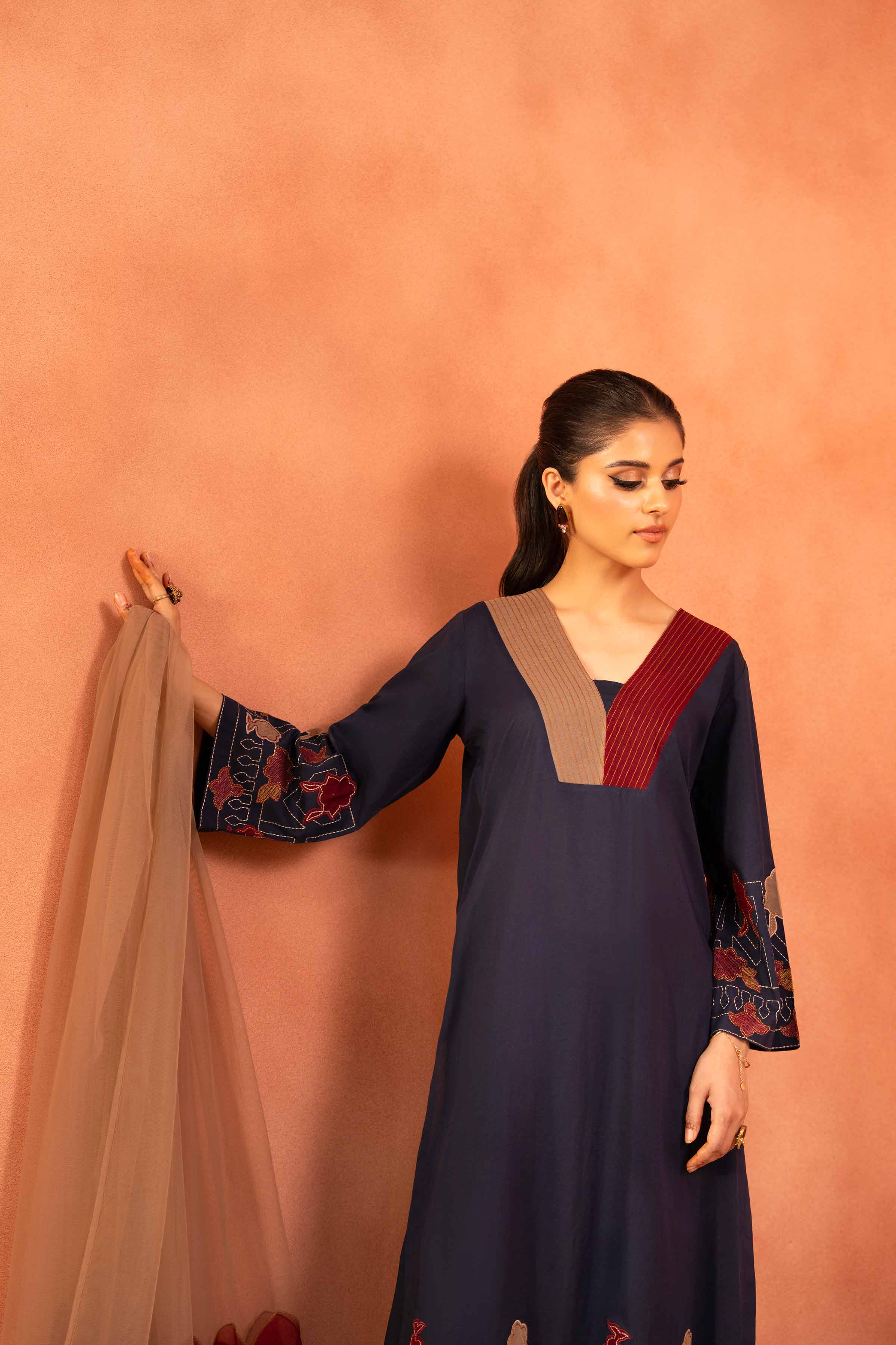 3 Piece - Embroidered Suit - KFE25-126