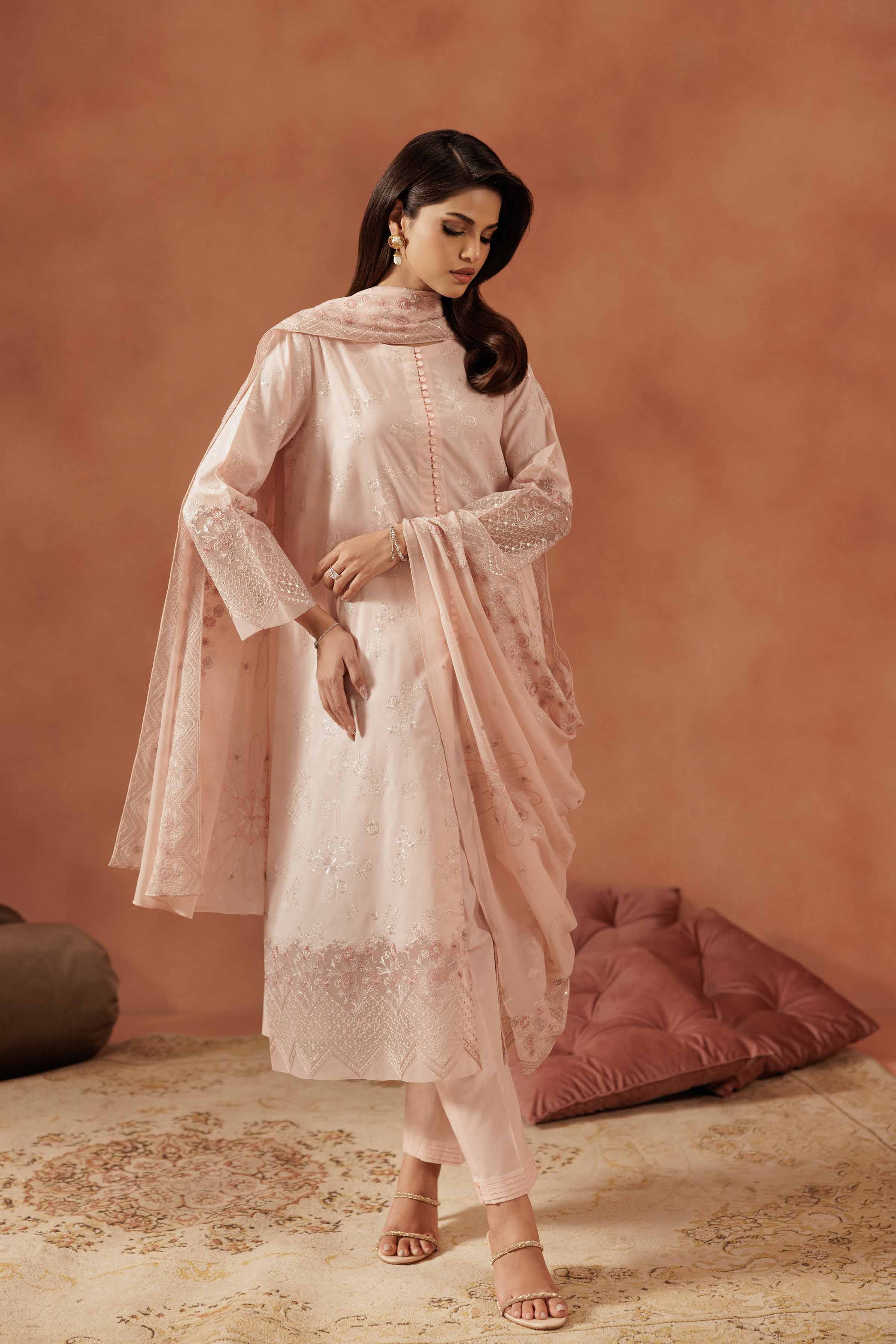 3 Piece - Embroidered Suit - KFE25-154