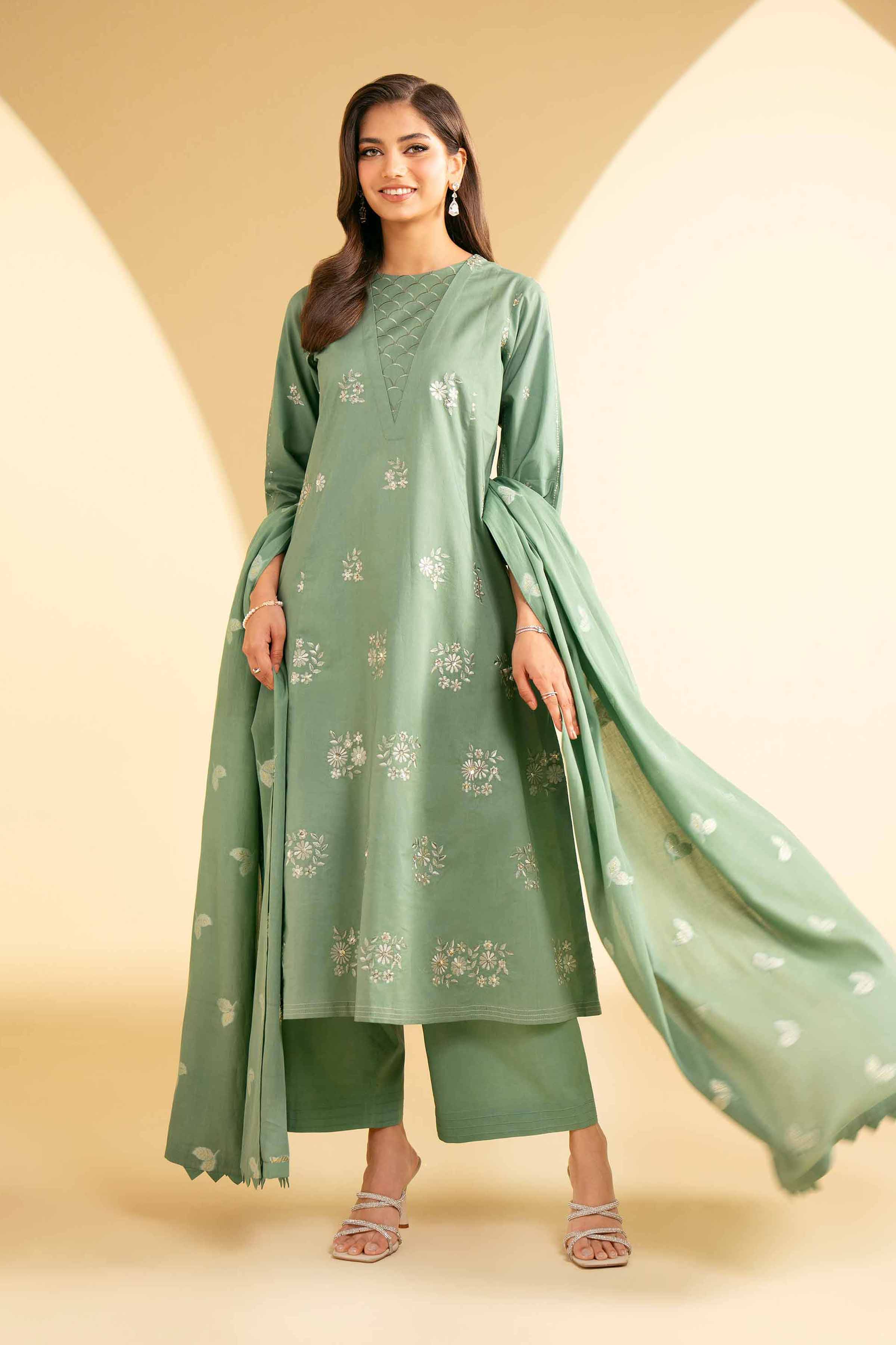3 Piece - Embroidered Suit - KFE25-16