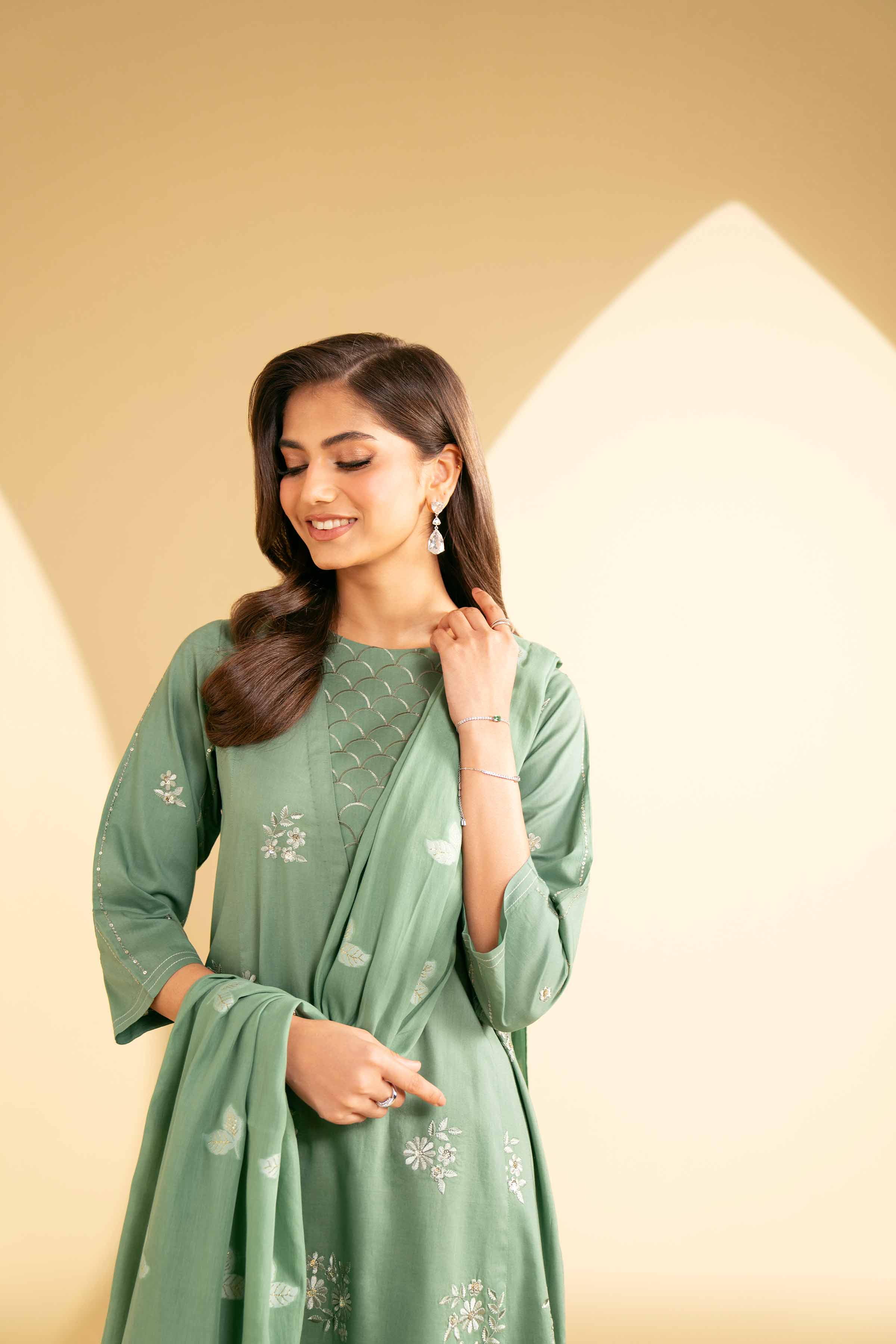 3 Piece - Embroidered Suit - KFE25-16