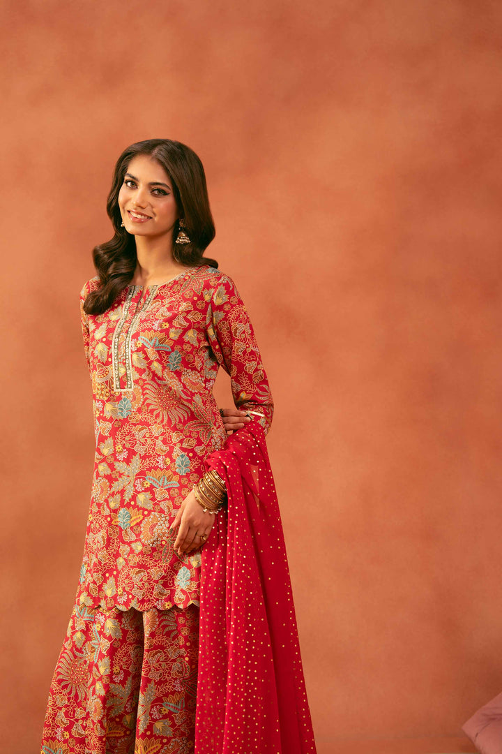 3 Piece - Printed Embroidered Suit - KFE25-166 for Women - Pret Collection | Nishat | Shop Online