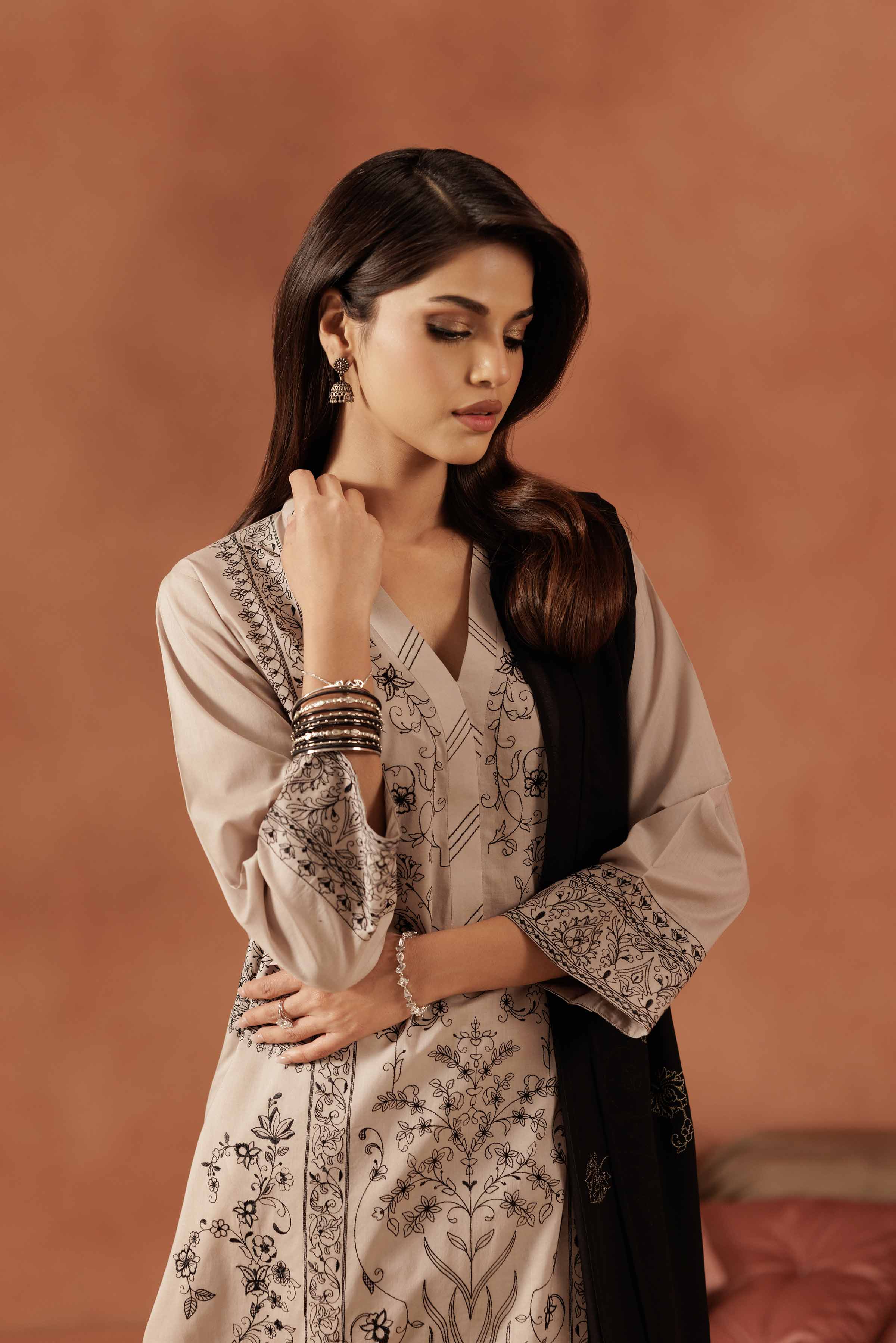 3 Piece - Embroidered Suit - KFE25-179 for Women - Pret Collection | Nishat | Shop Online