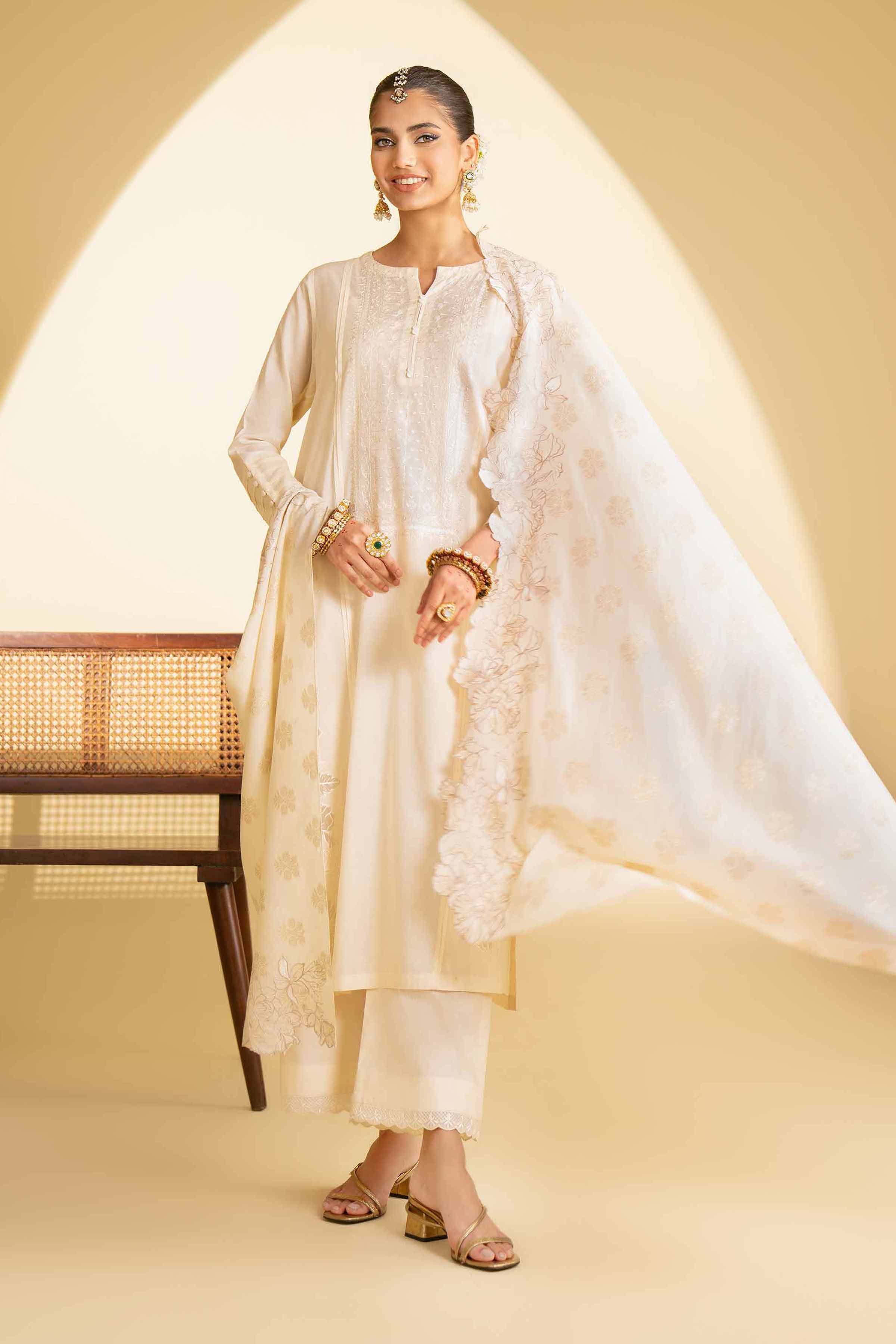 3 Piece - Embroidered Suit - KFE25-19