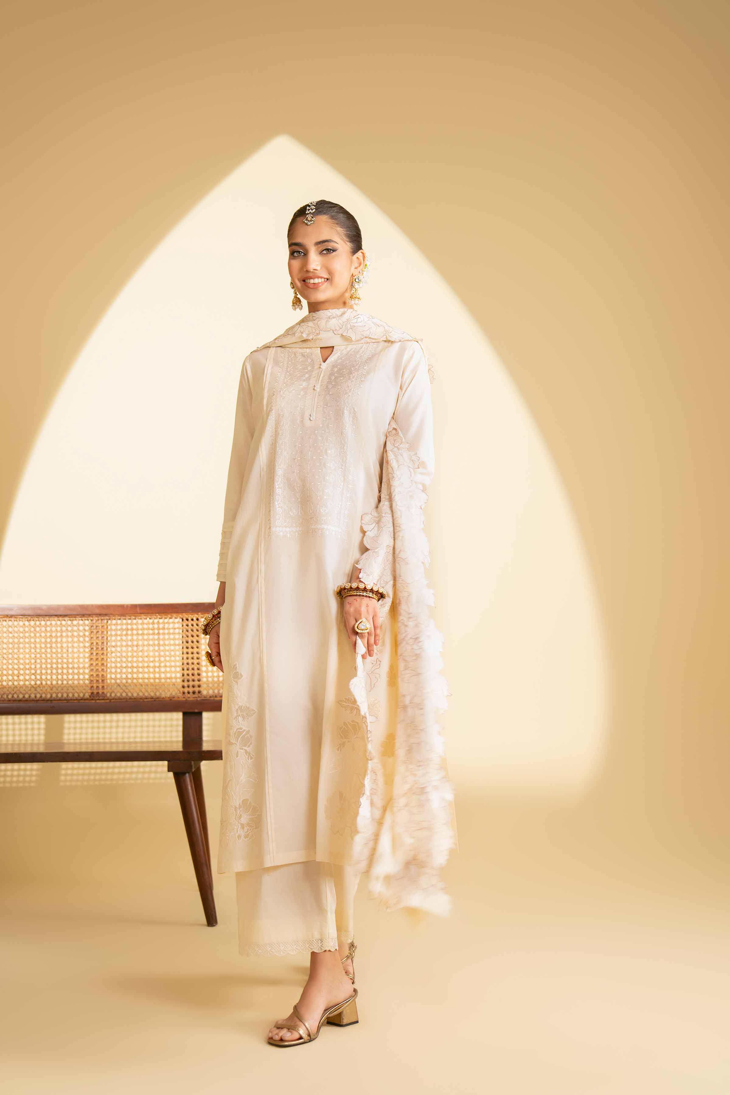 3 Piece - Embroidered Suit - KFE25-19