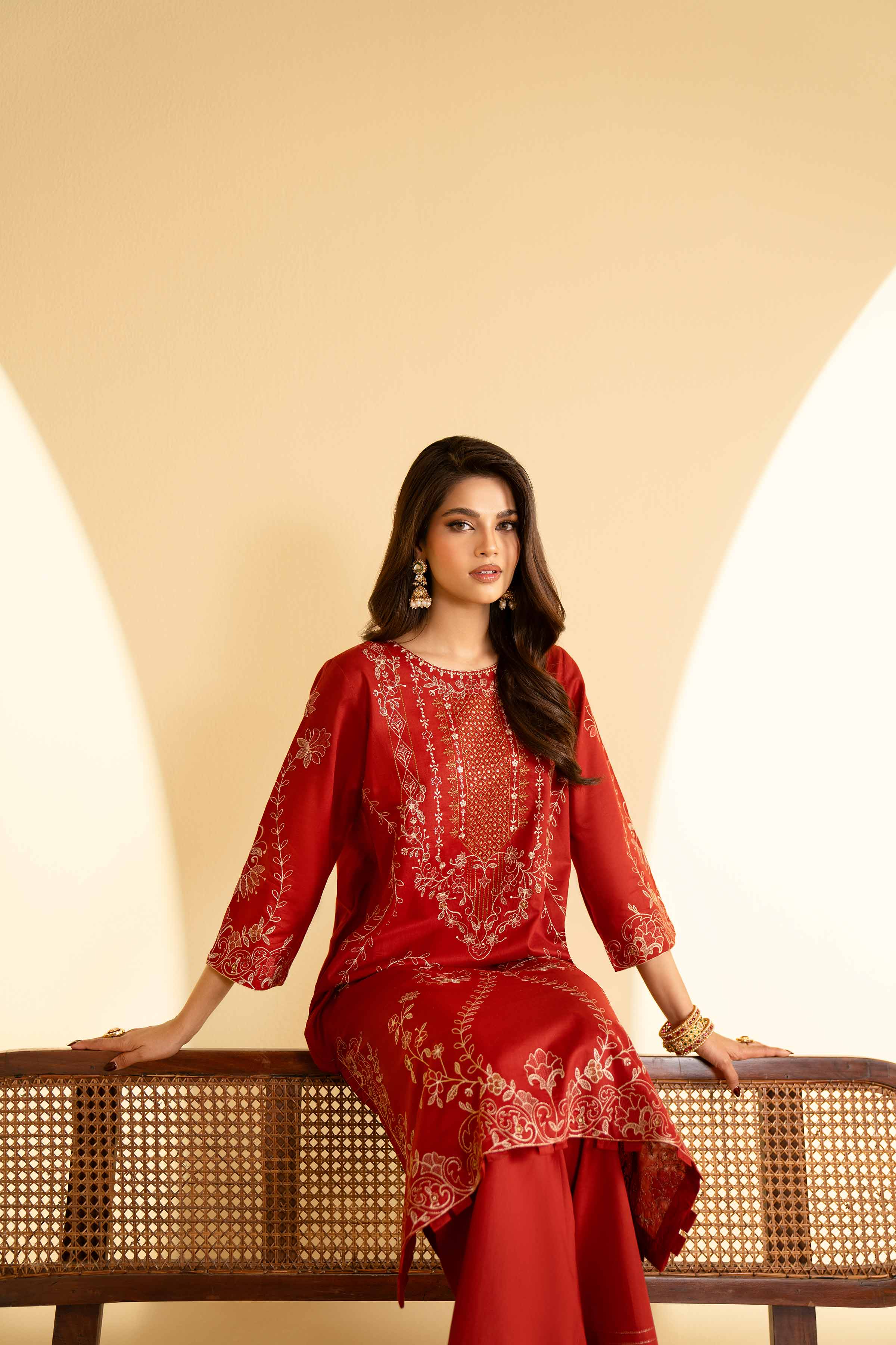 2 Piece - Embroidered Suit - KFE25-21