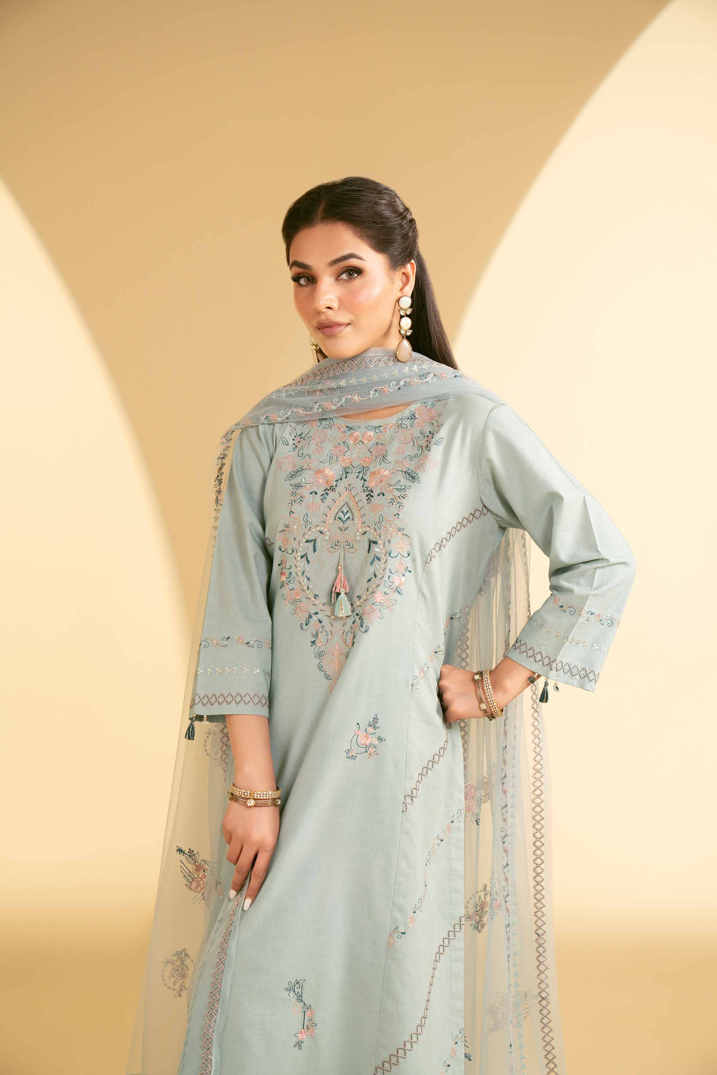 3 Piece - Embroidered Suit - KFE25-27
