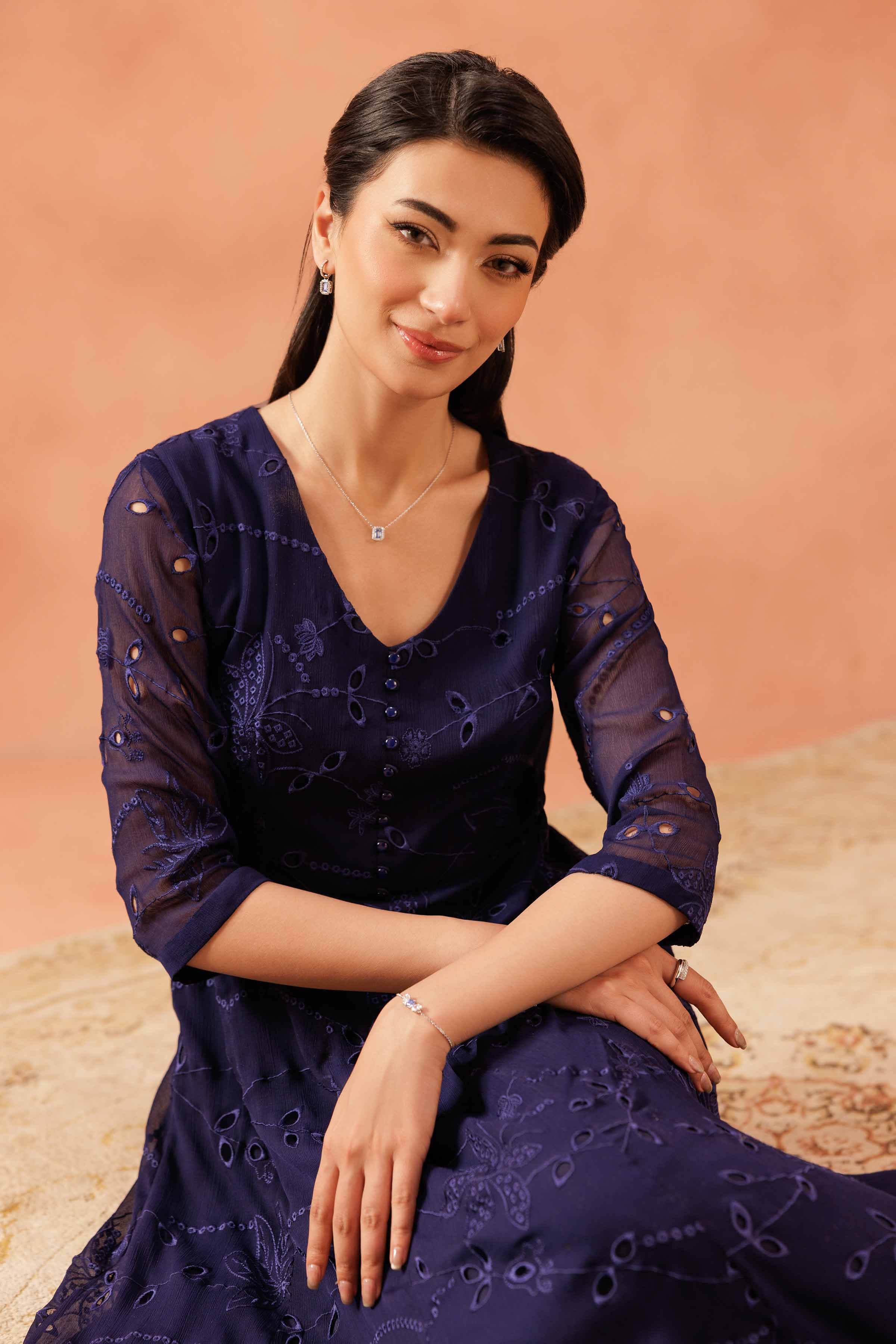 Embroidered Dress - KFE25-35