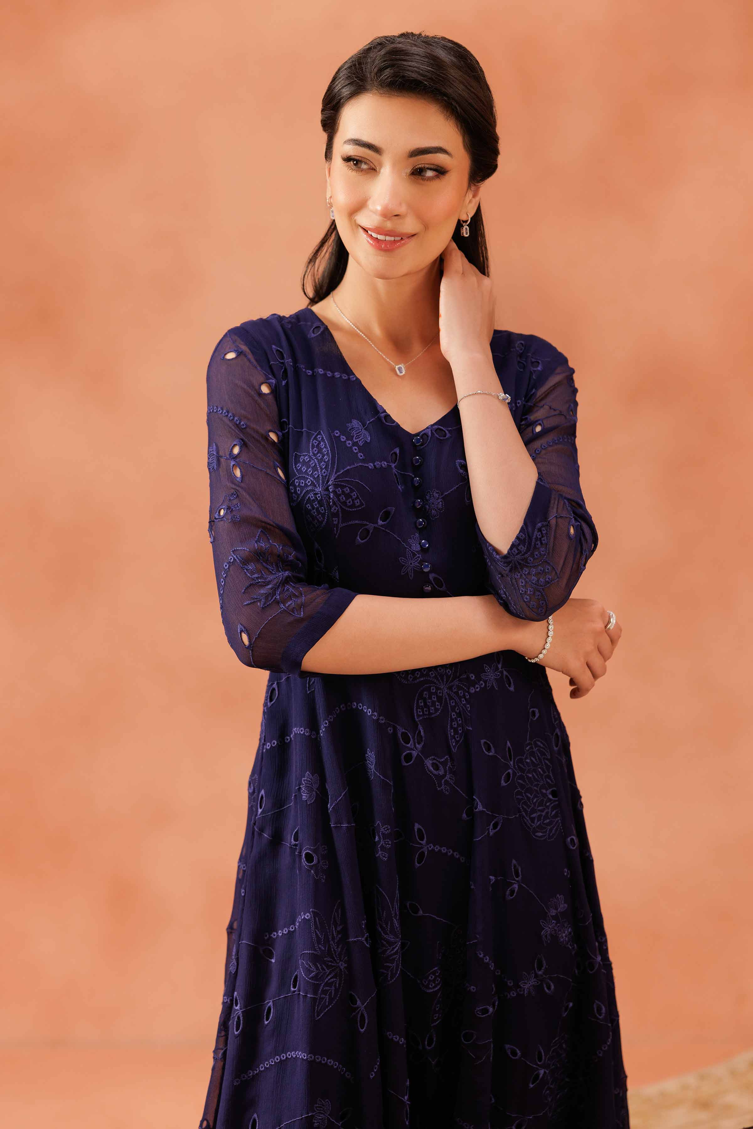 Embroidered Dress - KFE25-35