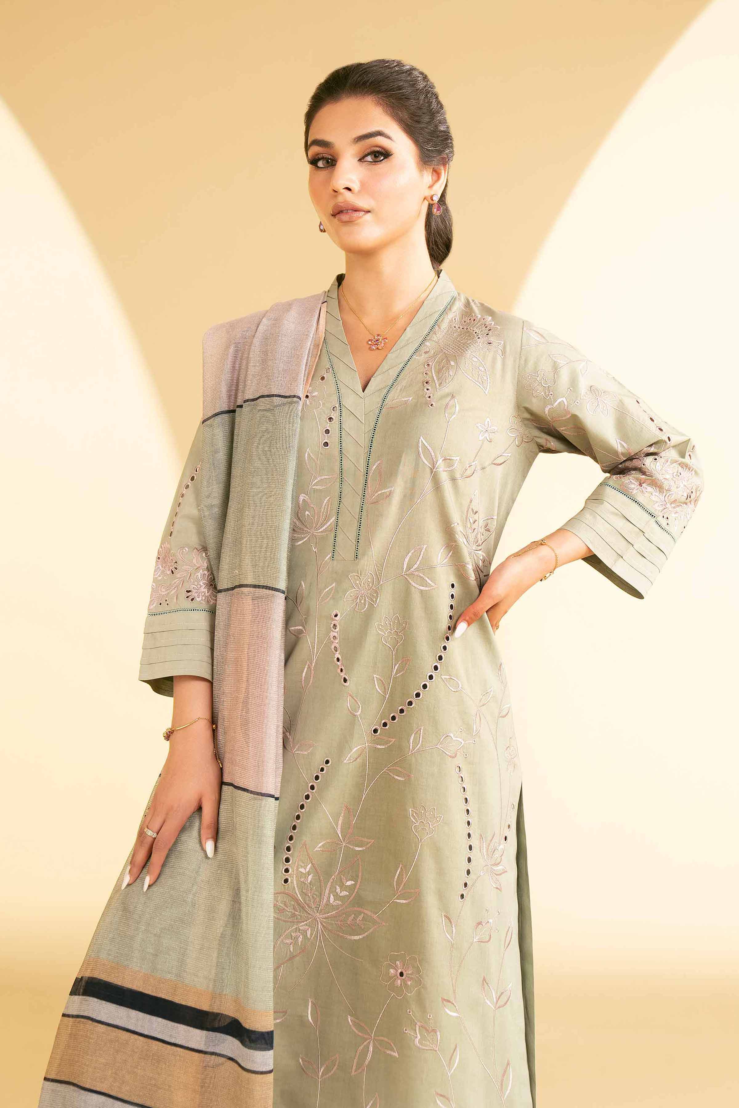 3 Piece - Embroidered Suit - KFE25-40
