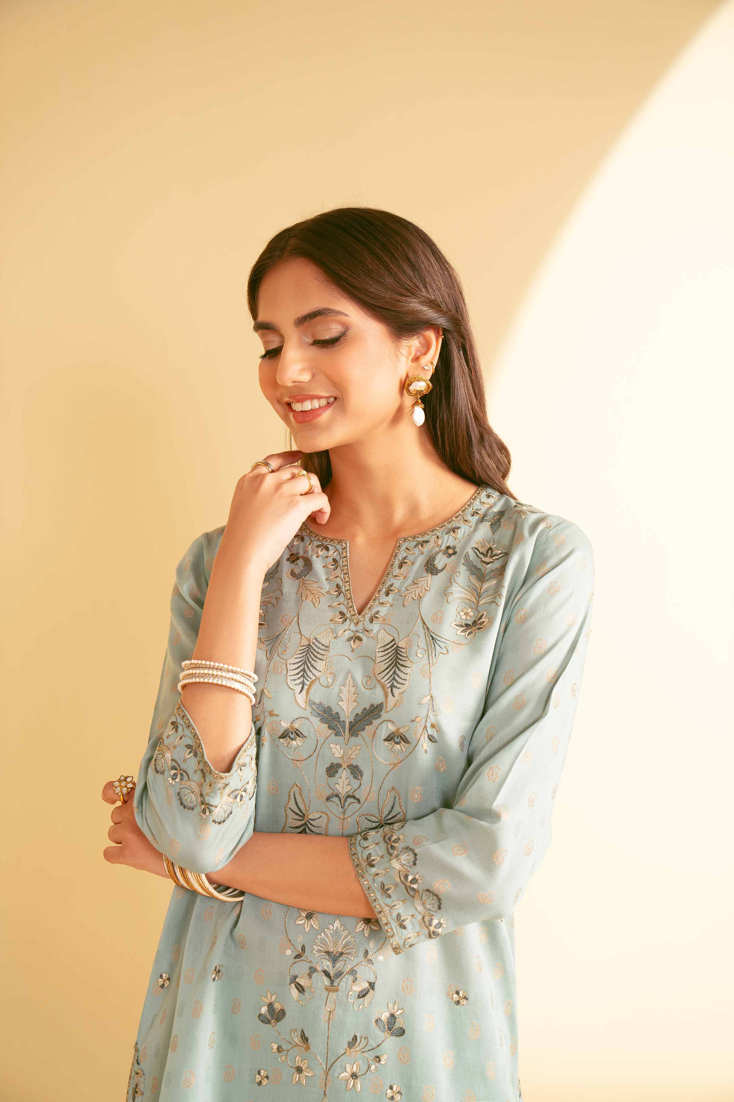 2 Piece - Embroidered Suit - KFE25-41