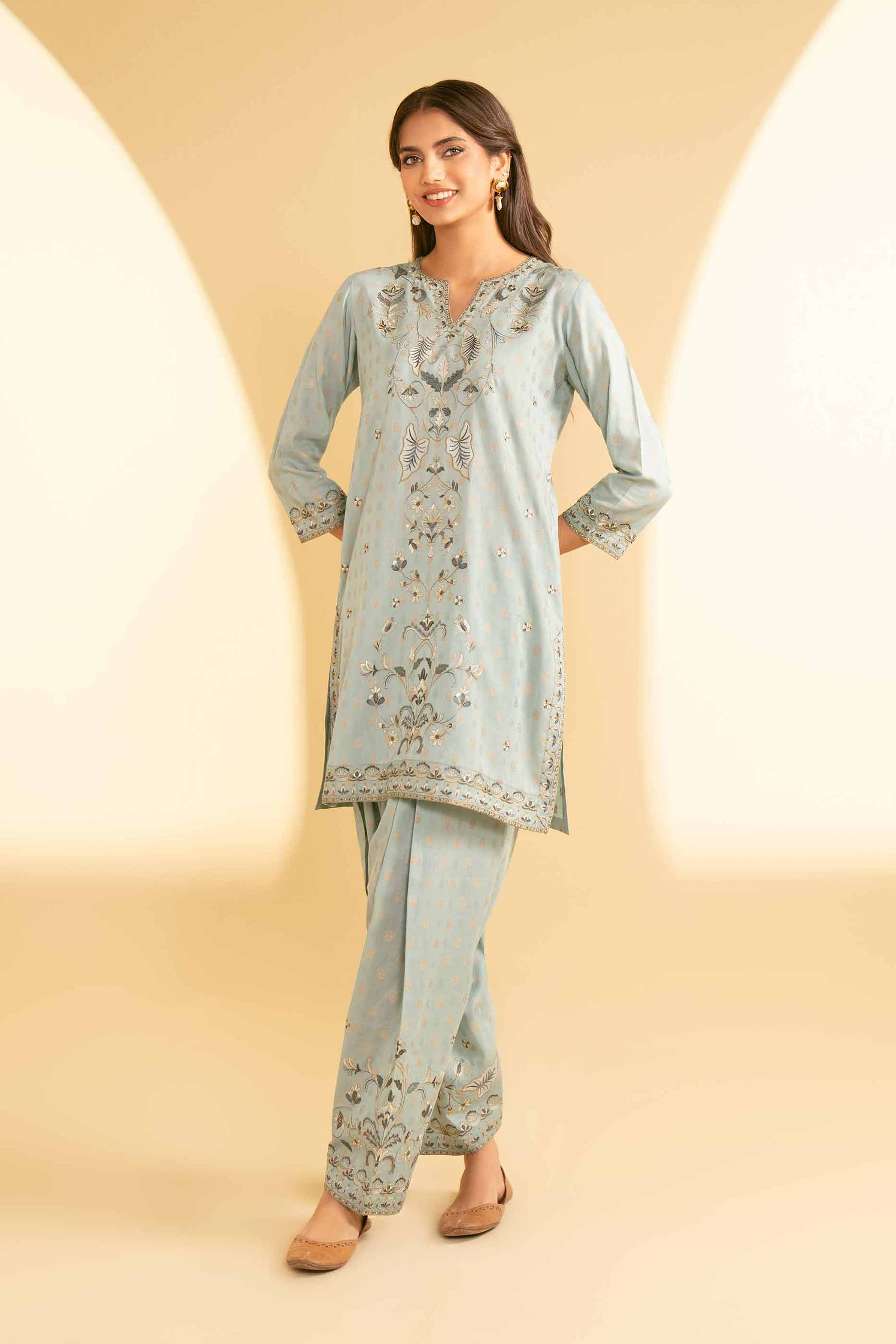 2 Piece - Embroidered Suit - KFE25-41