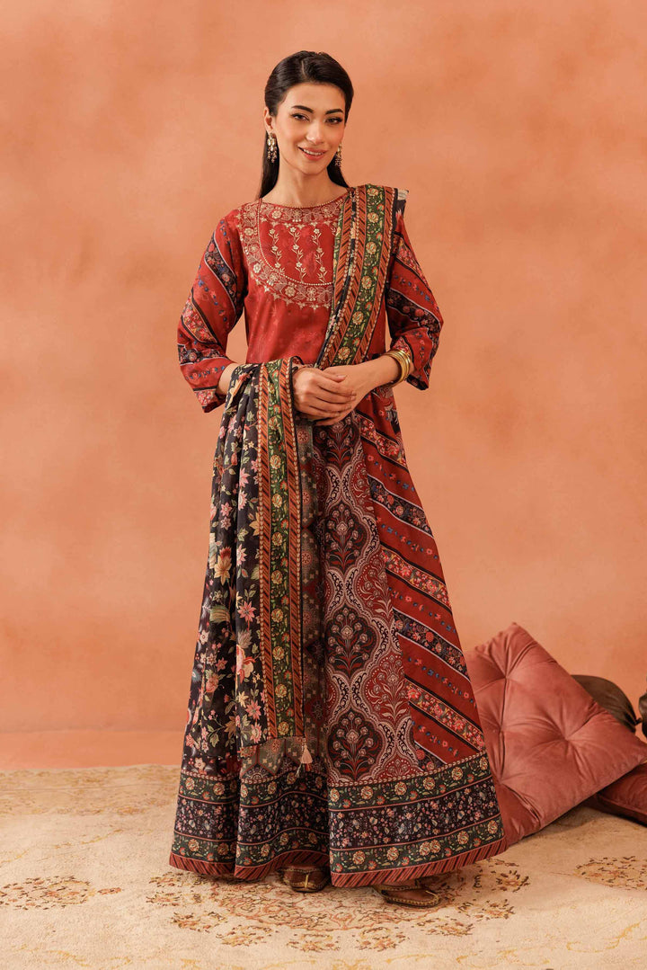 2 Piece - Printed Embroidered Suit - KFE25-43 for Women - Pret Collection | Nishat | Shop Online
