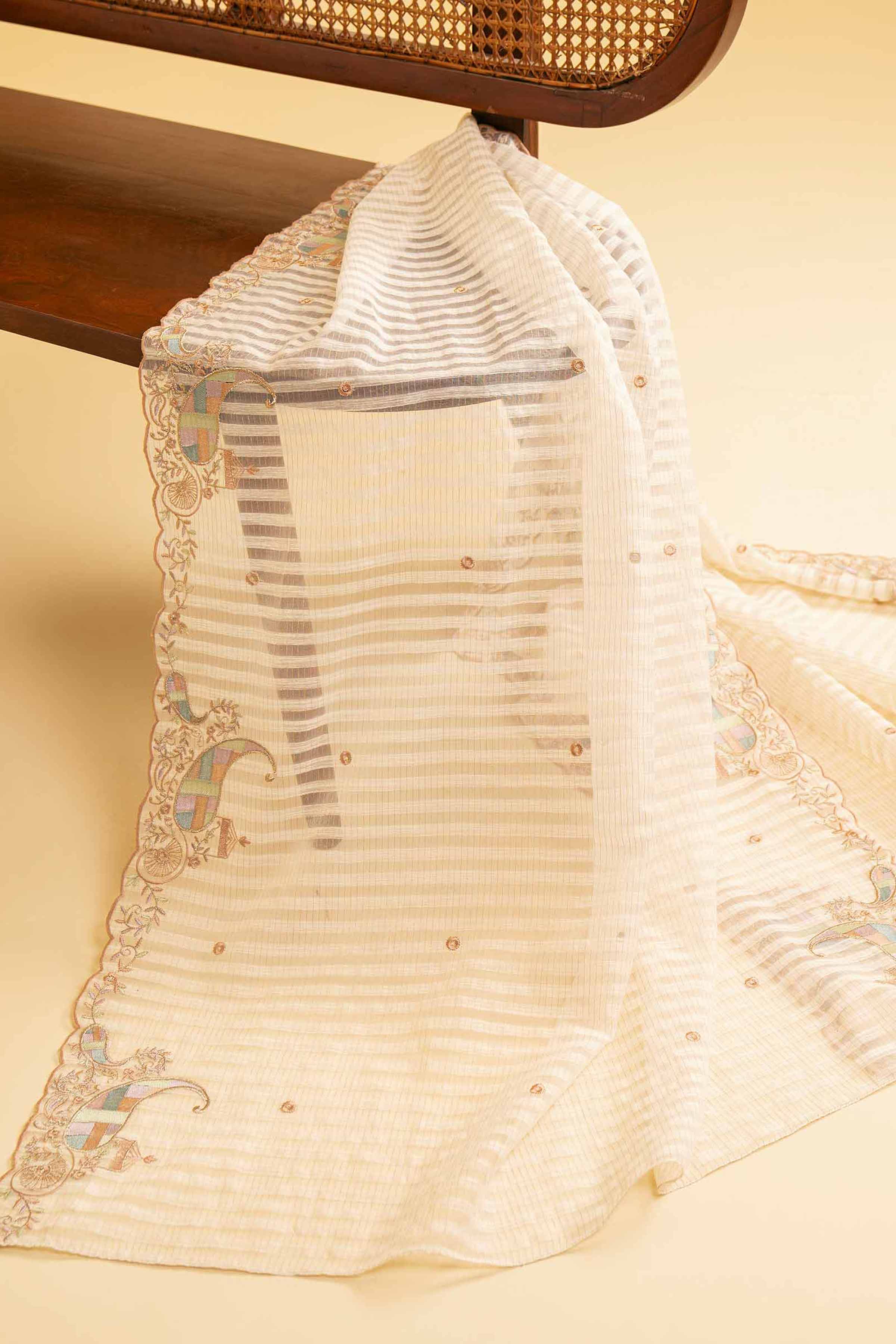 Embroidered Dupatta - KFE25-51