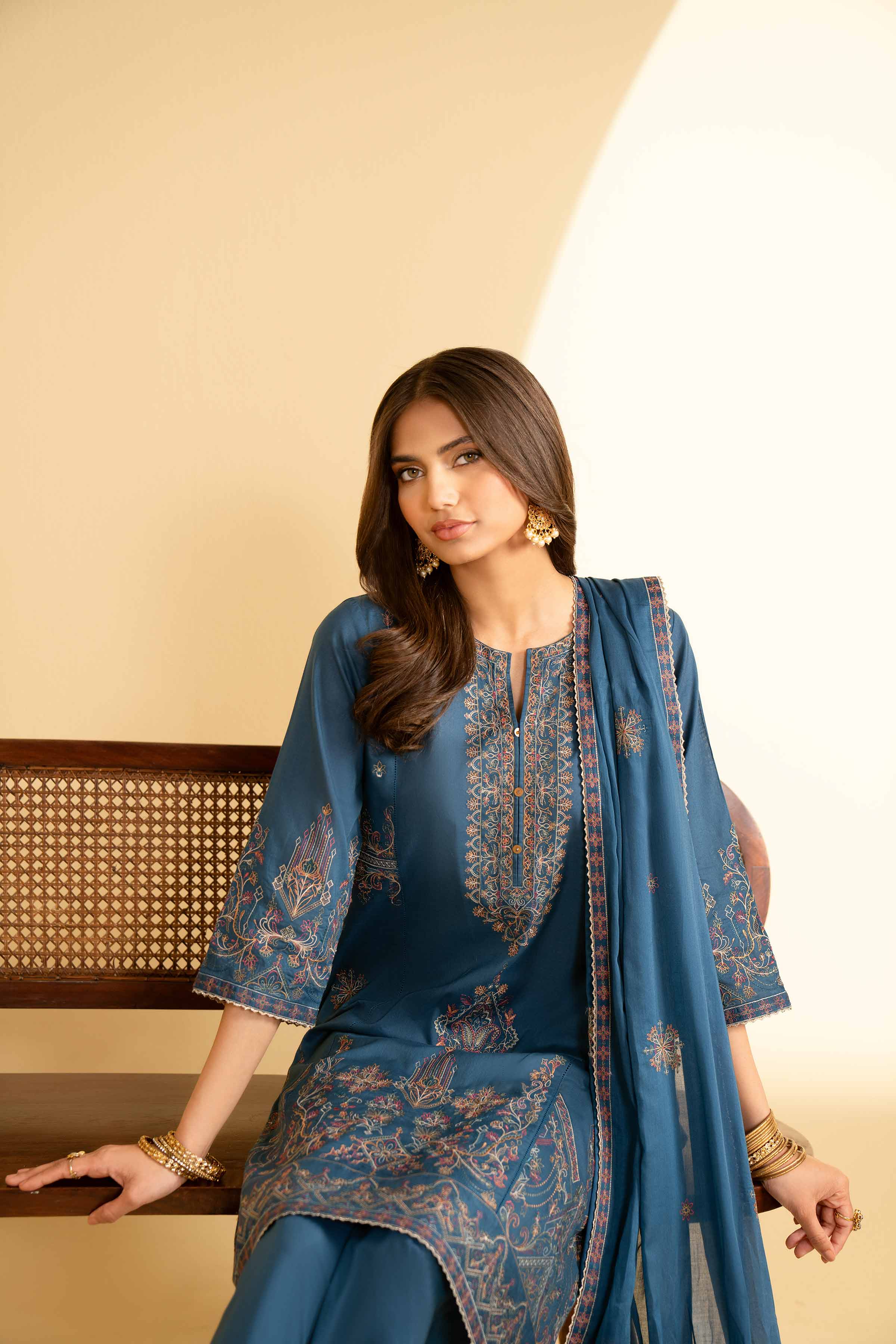 3 Piece - Embroidered Suit - KFE25-60