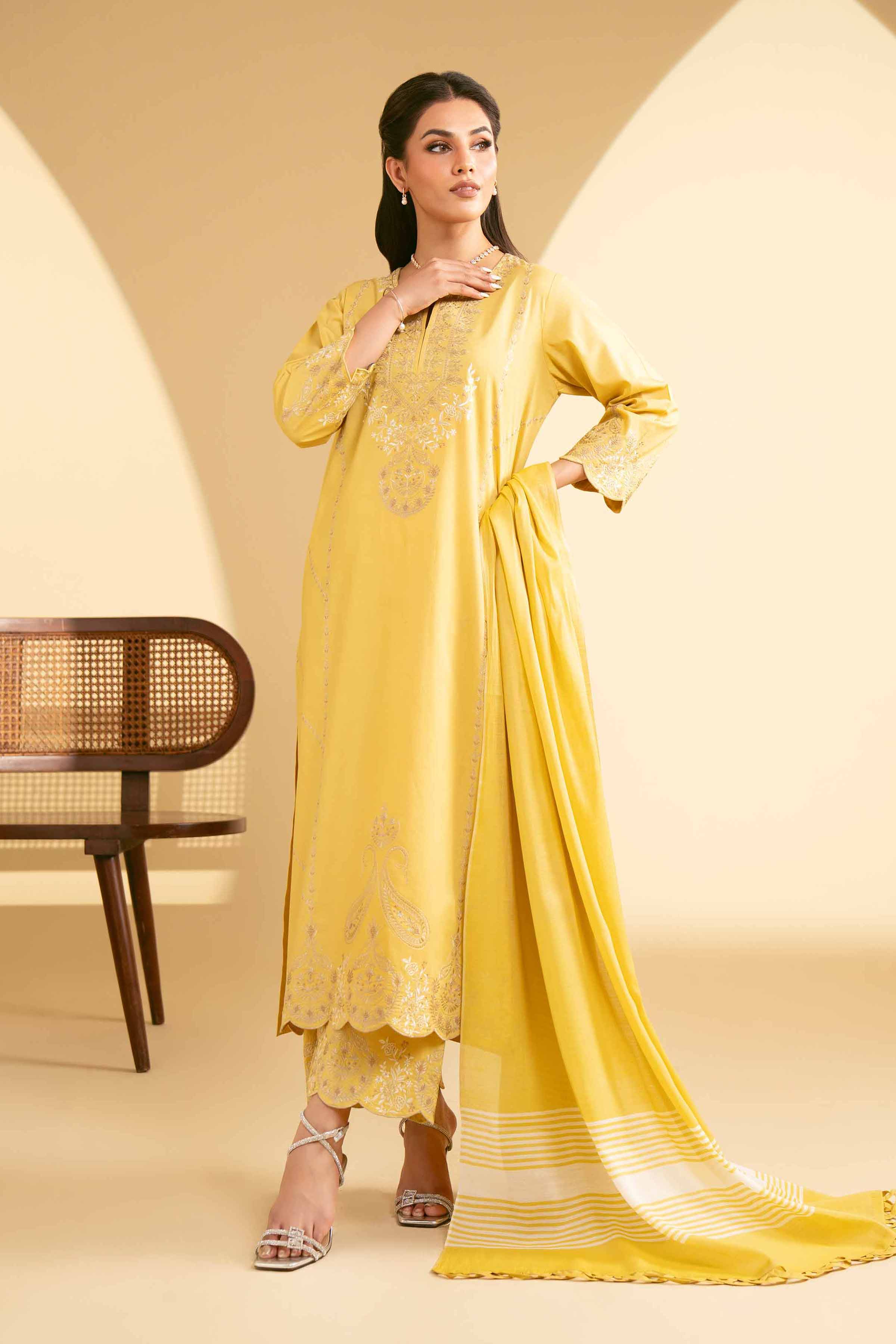 3 Piece - Embroidered Suit - KFE25-62