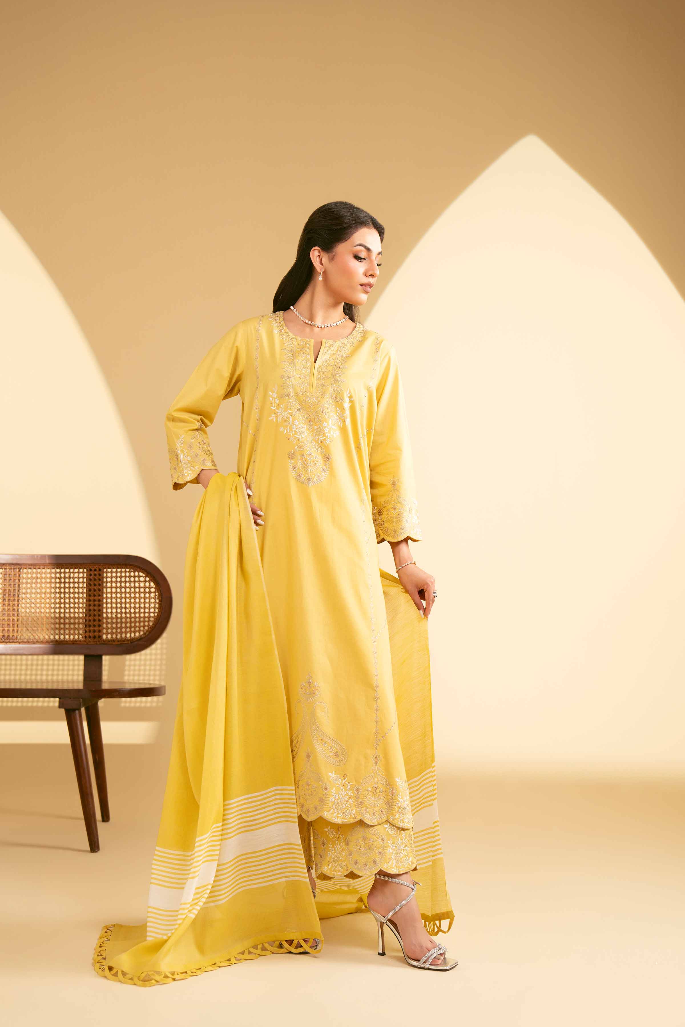 3 Piece - Embroidered Suit - KFE25-62