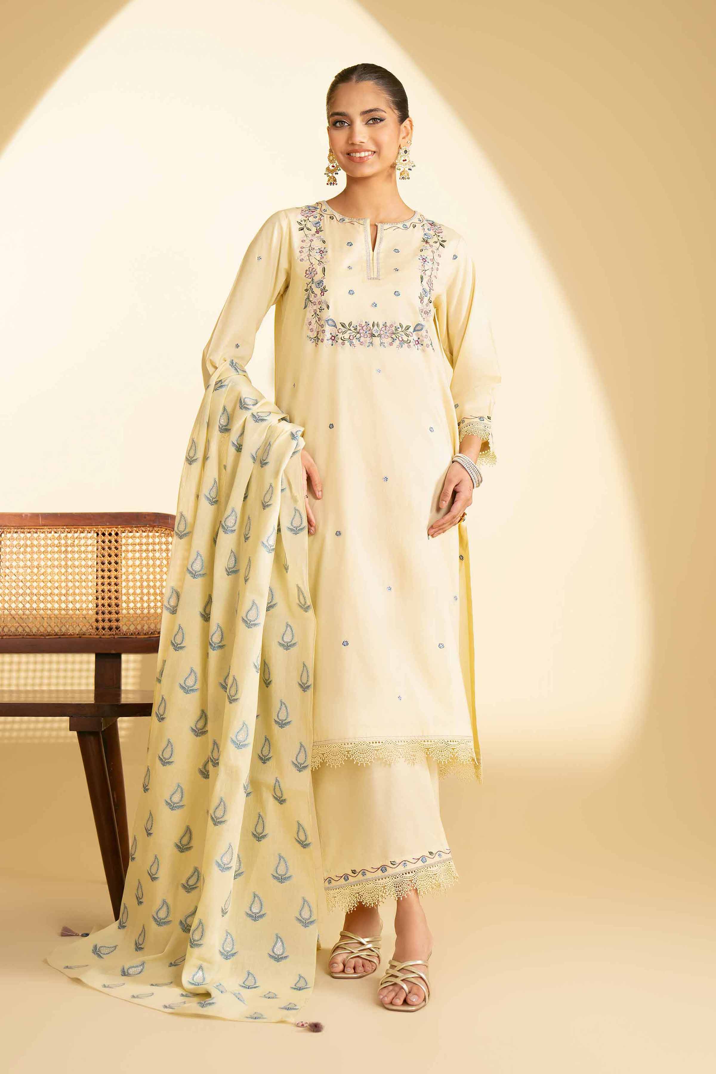 3 Piece -Embroidered Suit - KFE25-76