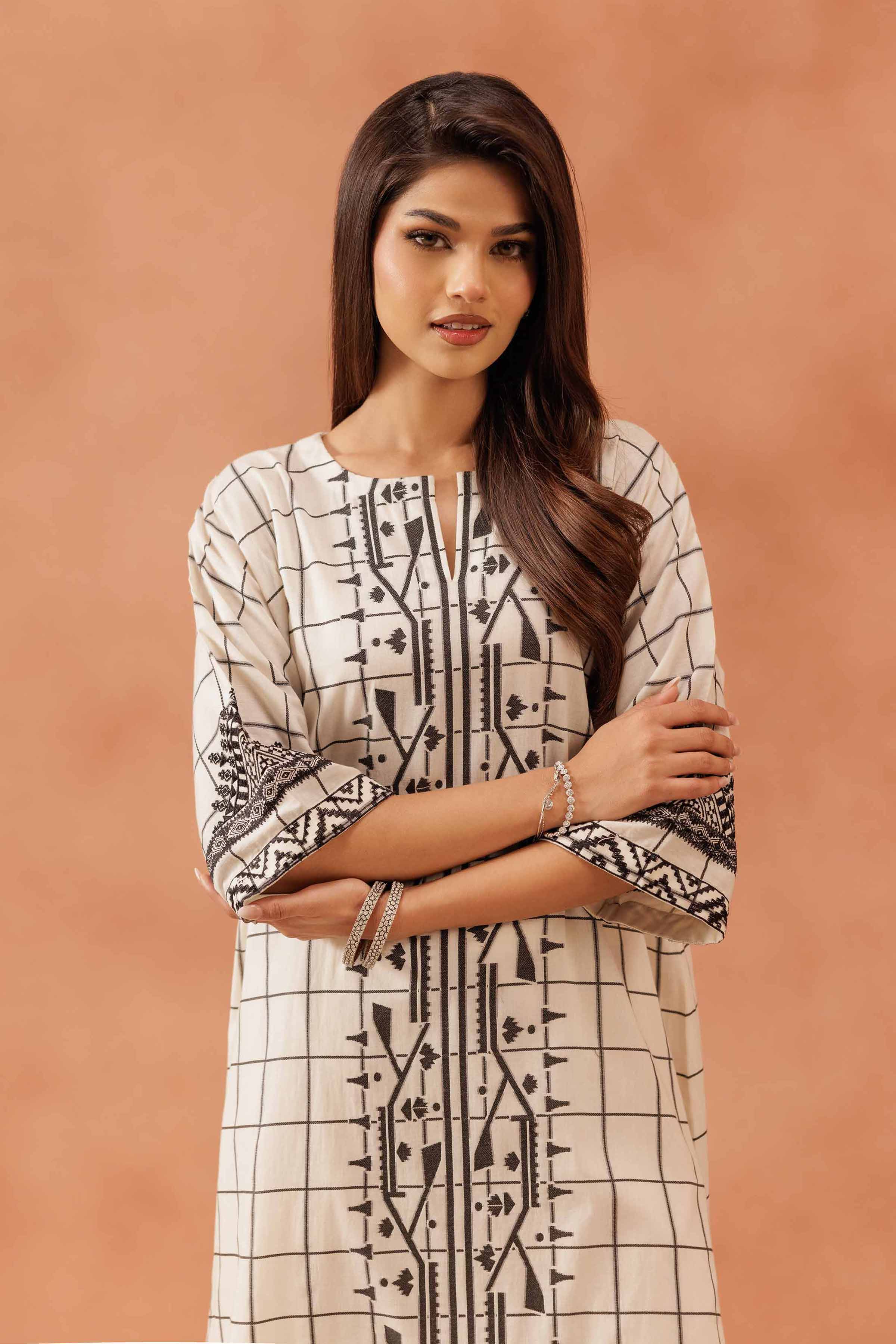 2 Piece - Printed Embroidered Suit - KFE25-92 for Women - Pret Collection | Nishat | Shop Online