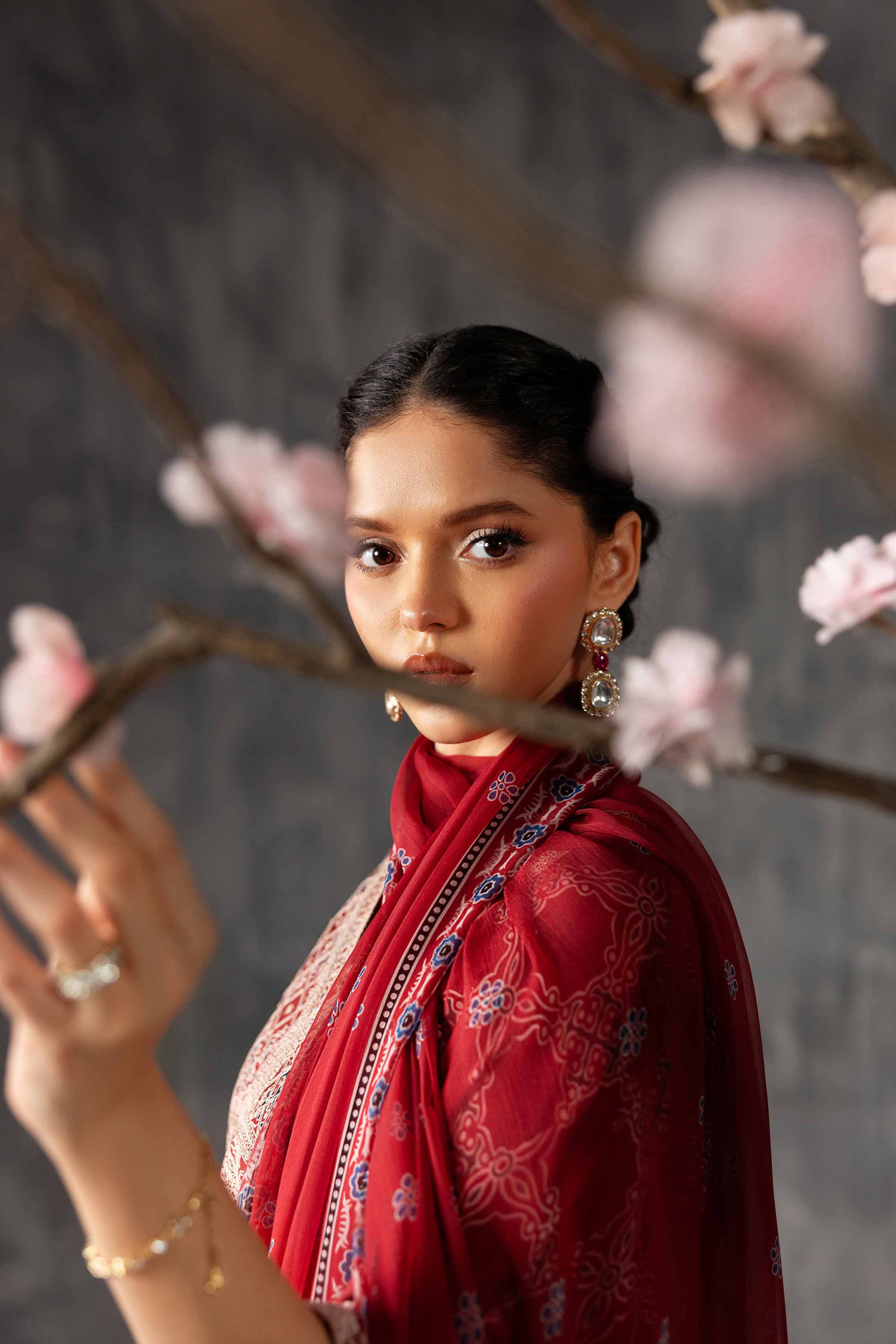 3 Piece - Printed Embroidered Suit - KFE26-108