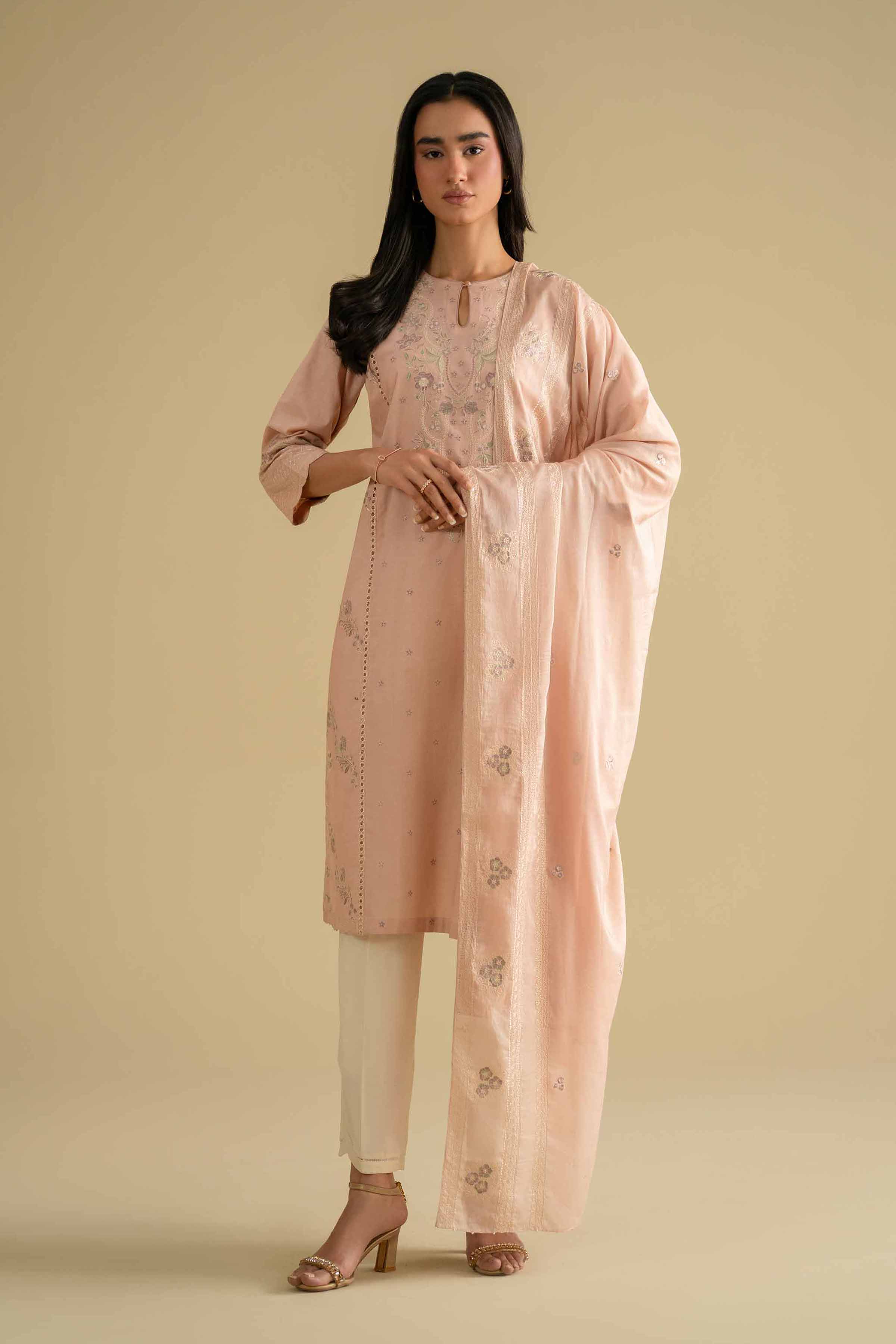 2 Piece - Embroidered Suit - KFE26-16