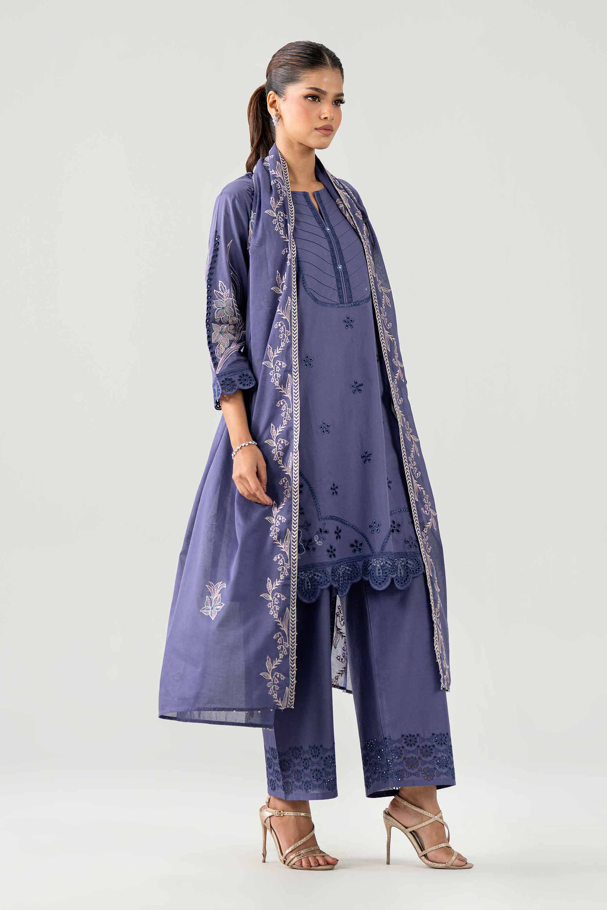 3 Piece - Embroidered Suit - KFE26-186