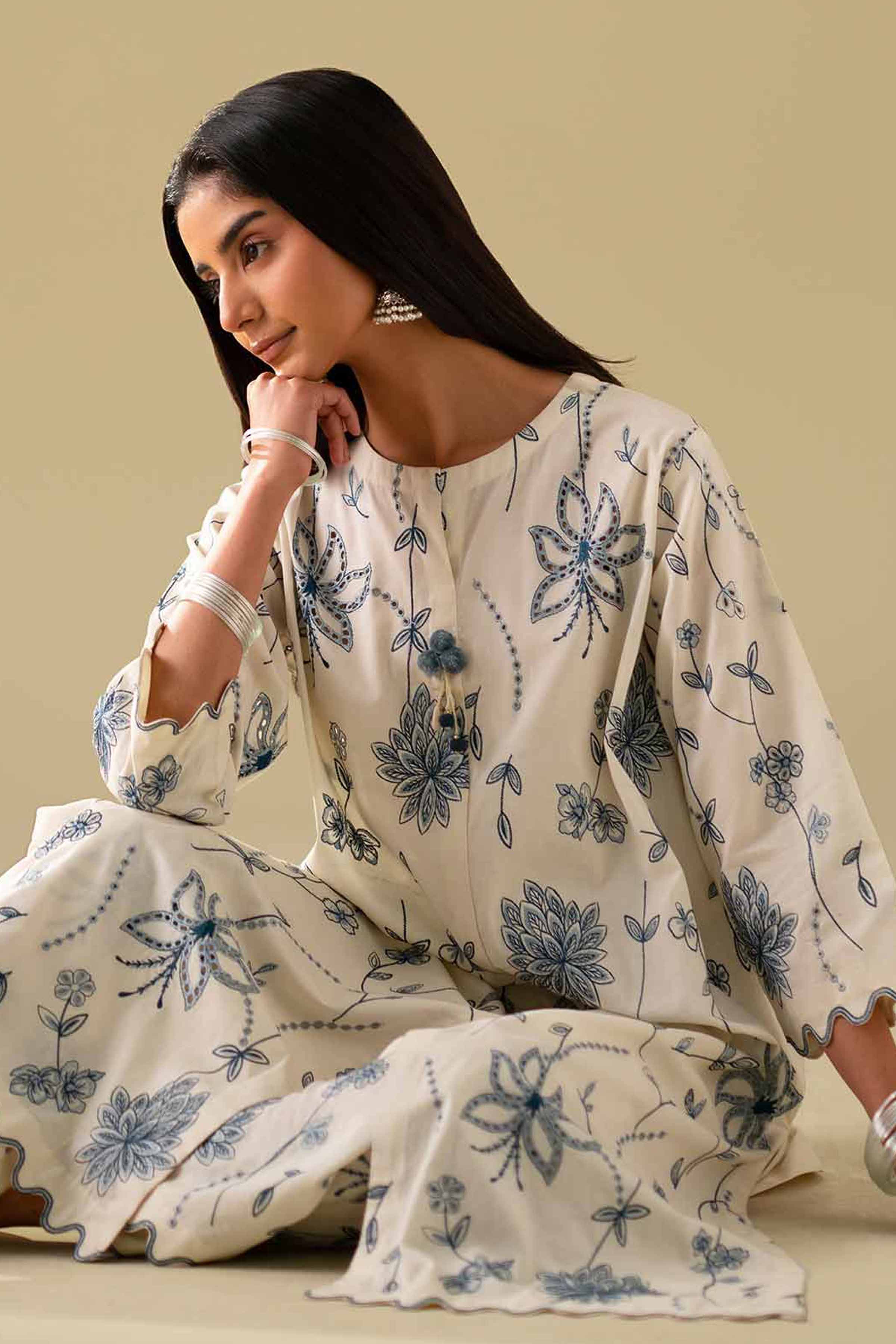 2 Piece - Embroidered Suit - KFE26-66