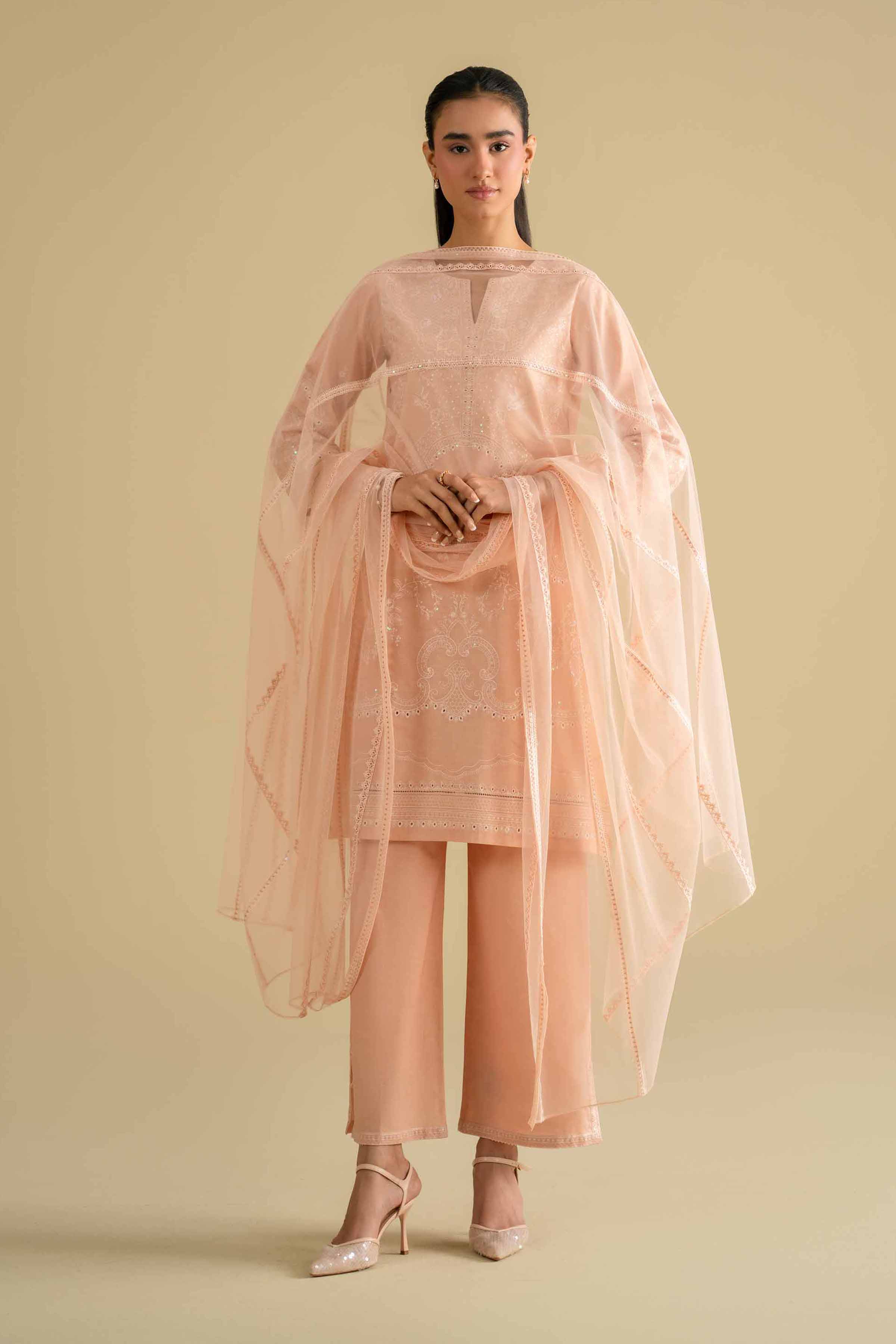 3 Piece - Embroidered Suit - KFE26-90 for Women - Pret Collection | Nishat | Shop Online