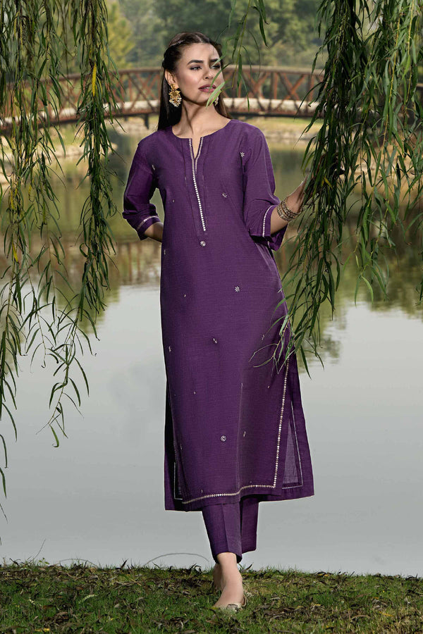2 Piece - Embroidered Suit - KFS24-05