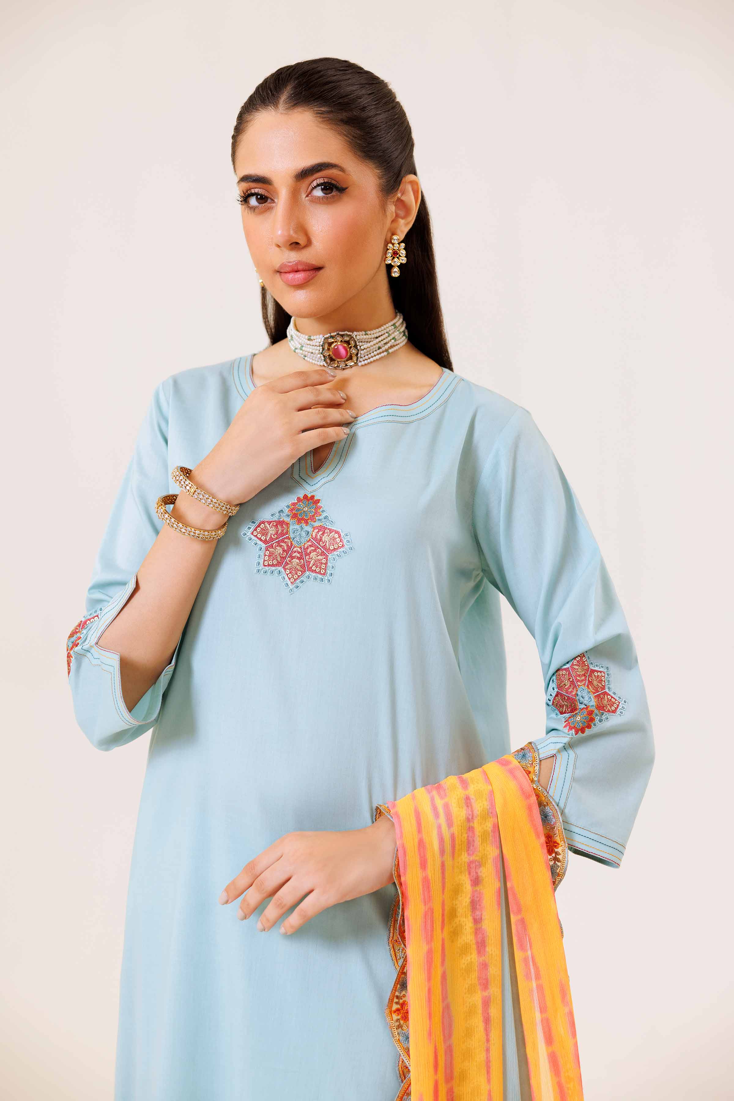 3 Piece - Embroidered Suit - KFS24-80