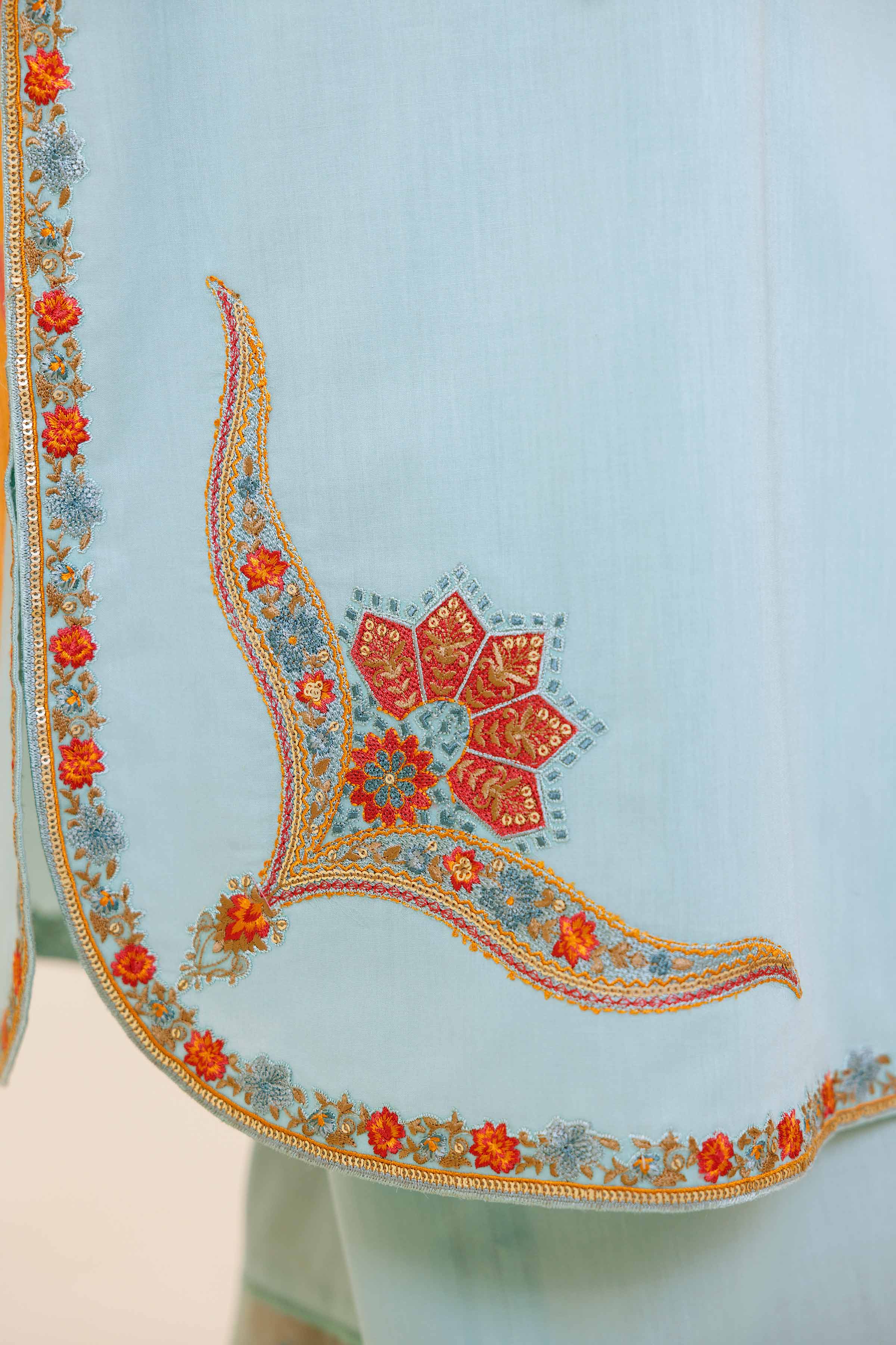 3 Piece - Embroidered Suit - KFS24-80