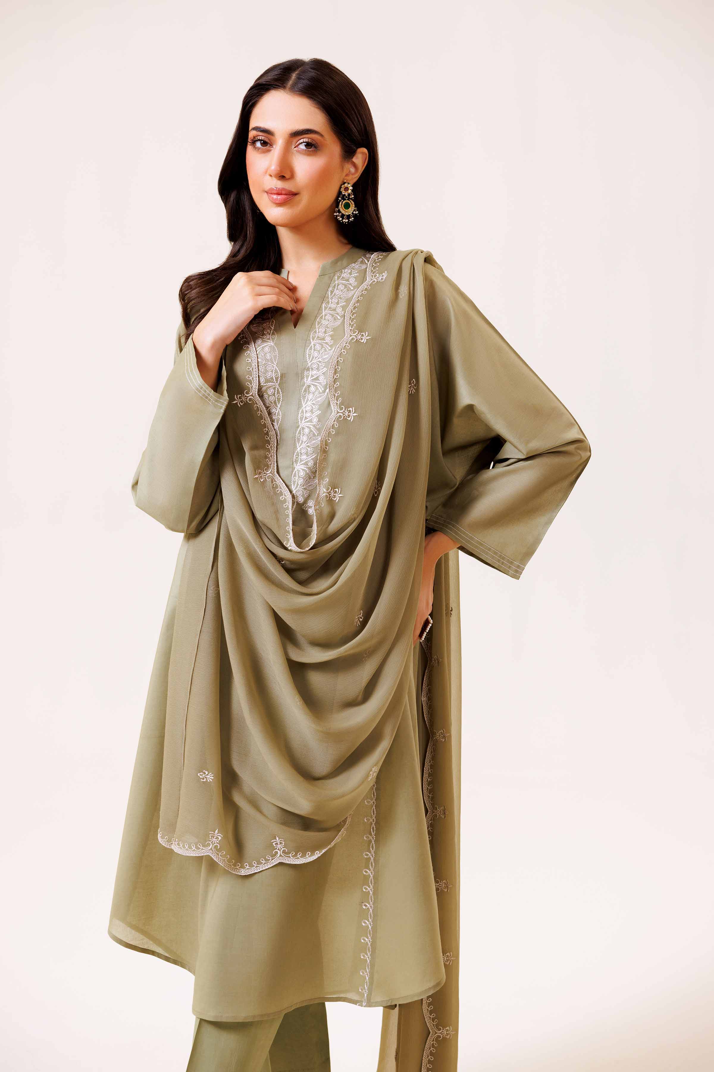3 Piece - Embroidered Suit - KFS24-81