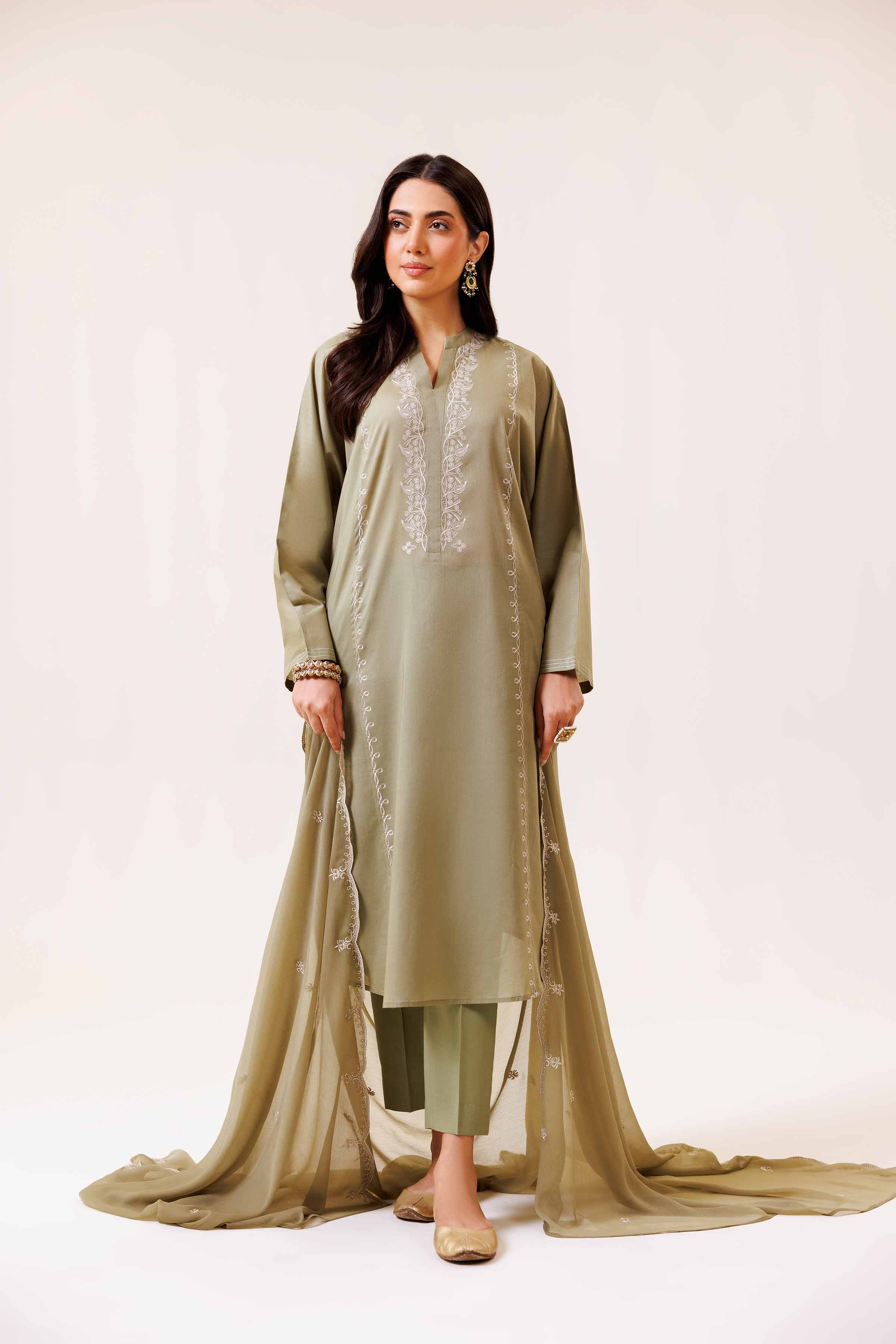 3 Piece - Embroidered Suit - KFS24-81