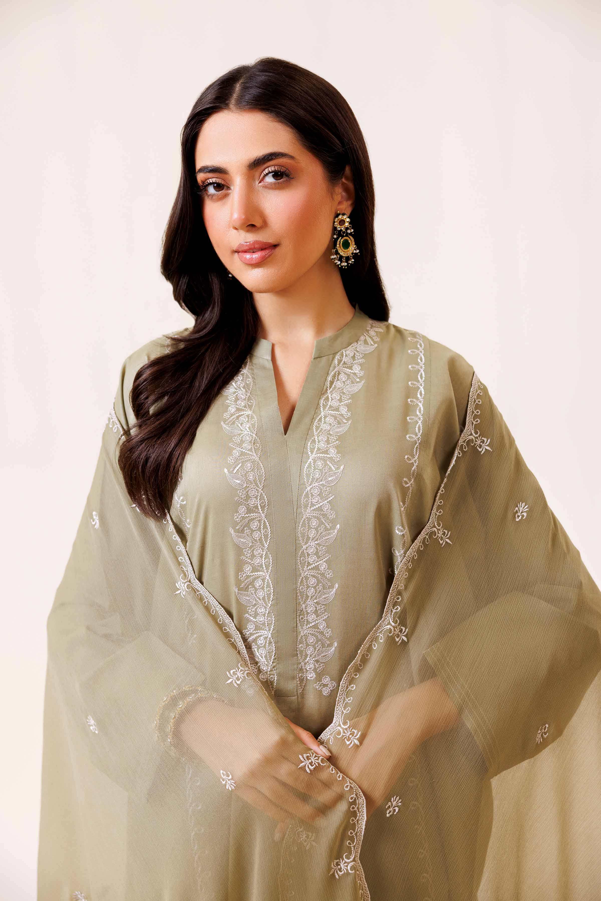 3 Piece - Embroidered Suit - KFS24-81