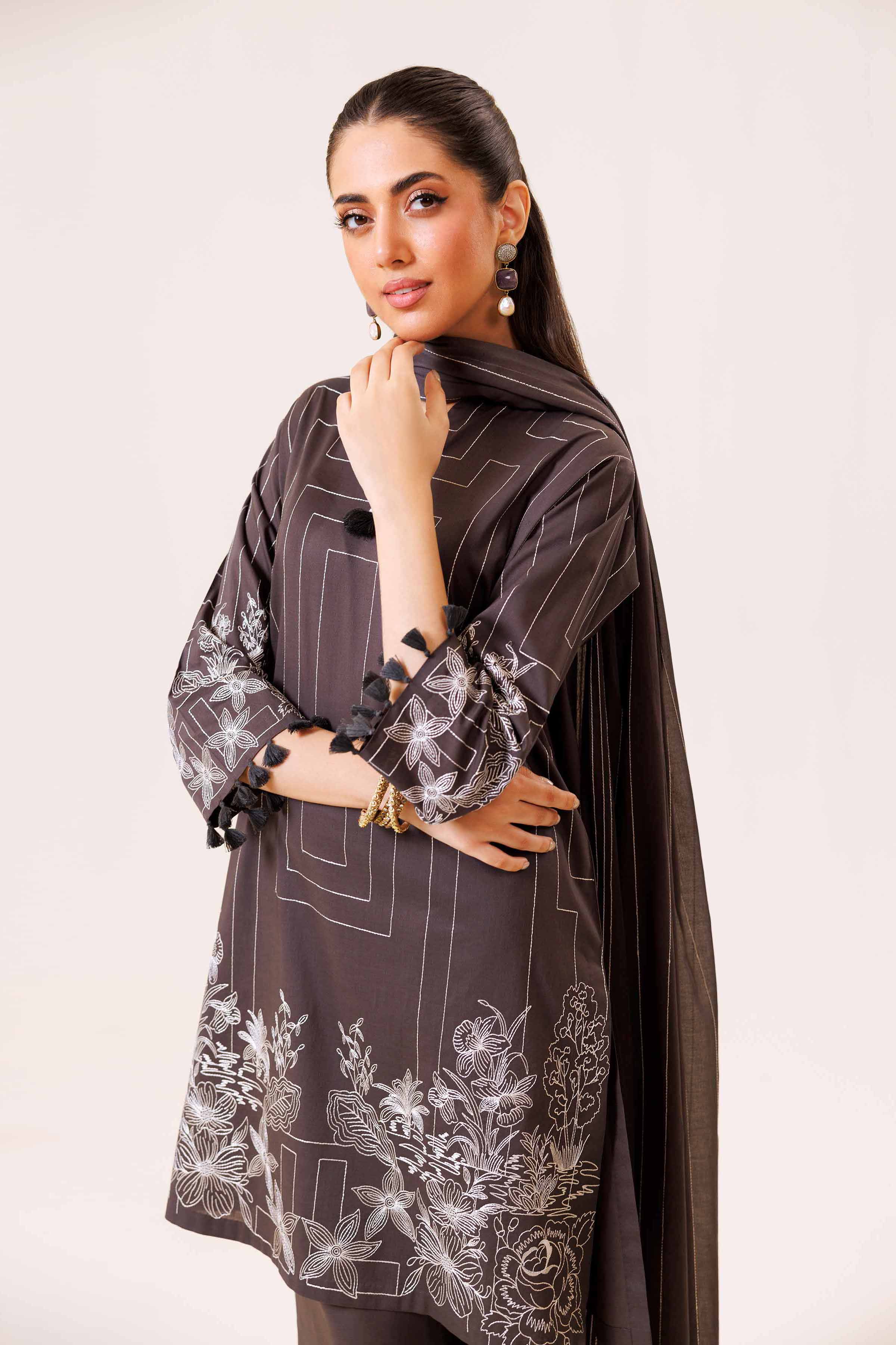 3 Piece - Embroidered Suit - KFS24-86