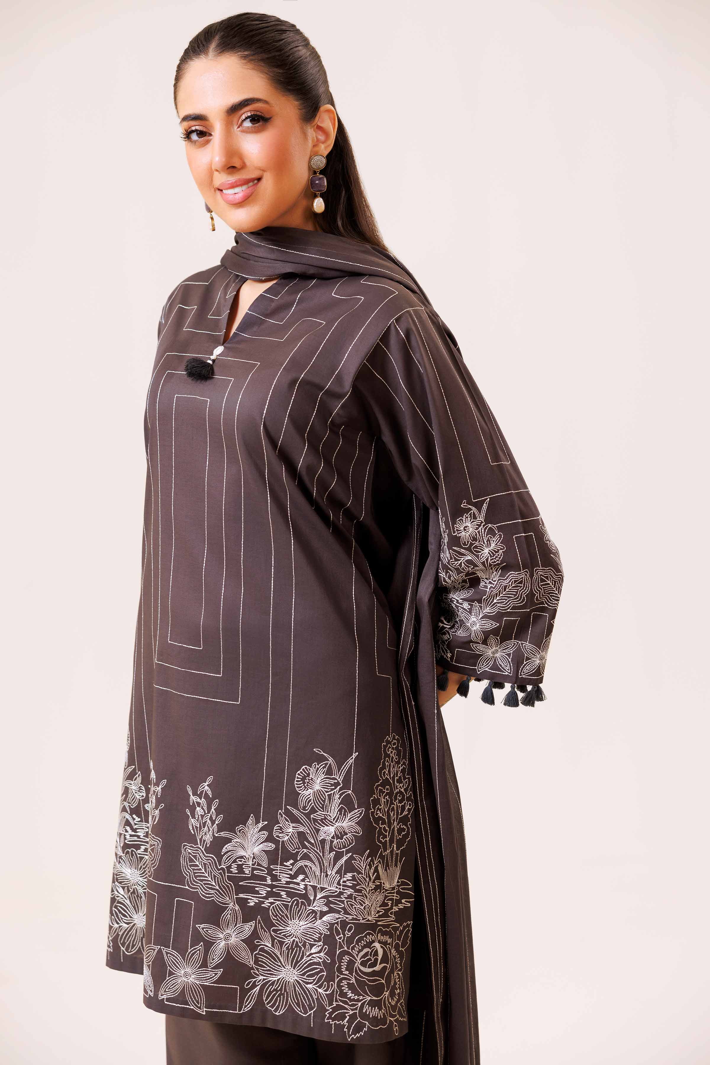 3 Piece - Embroidered Suit - KFS24-86