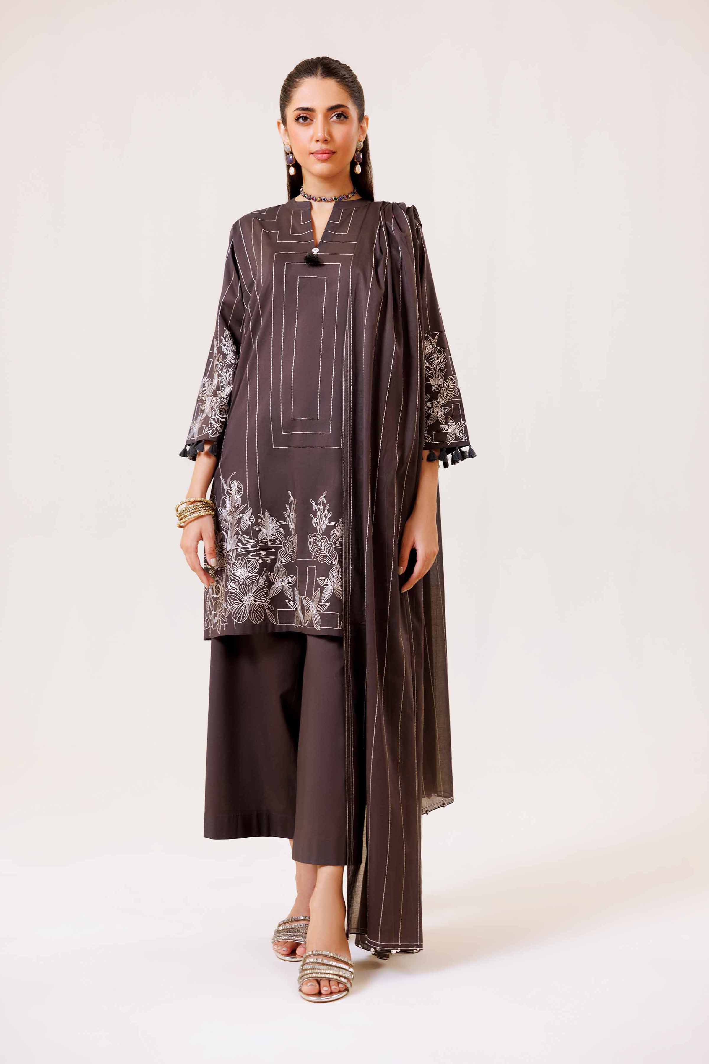 3 Piece - Embroidered Suit - KFS24-86