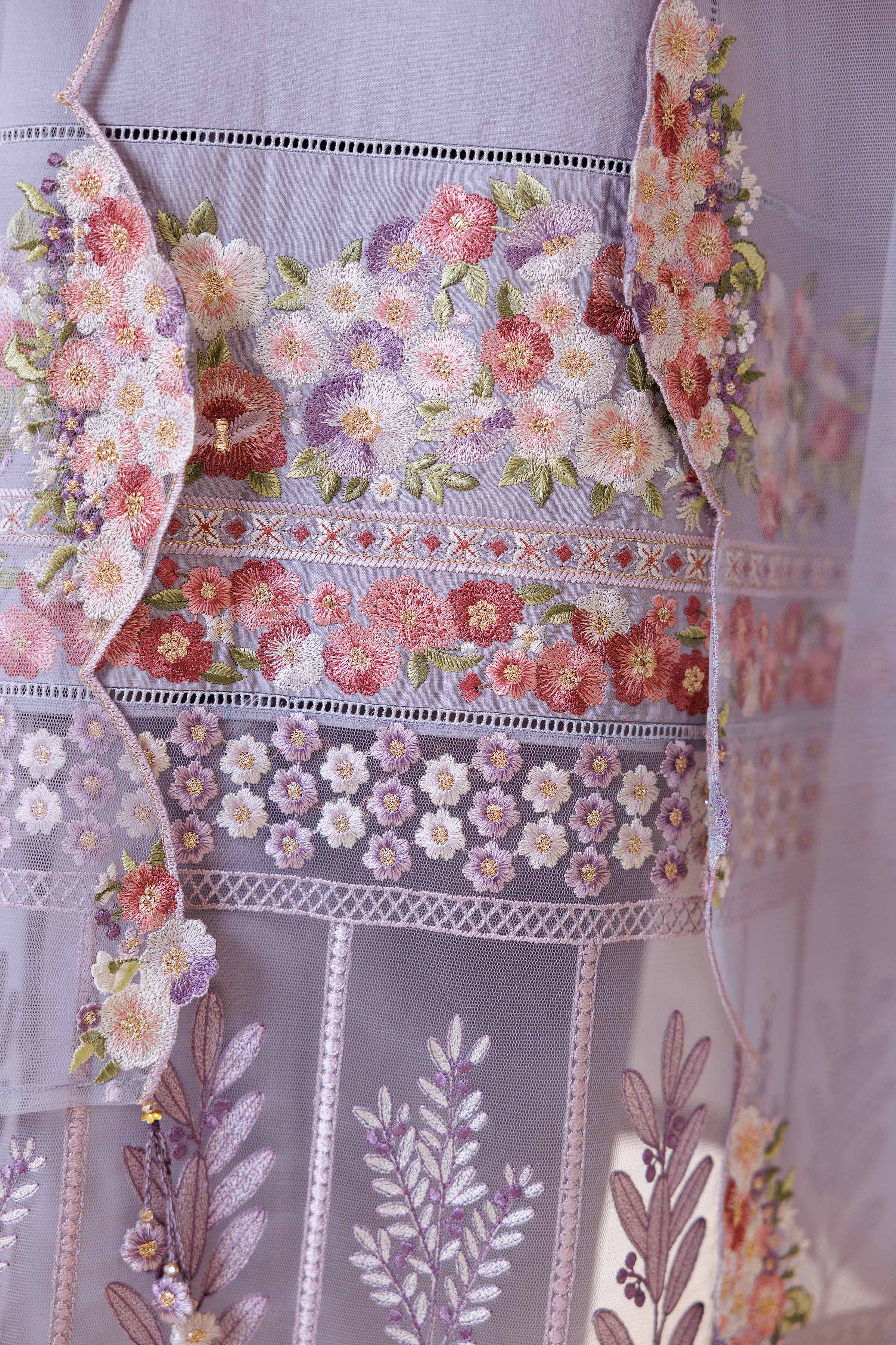 3 Piece - Embroidered Suit - KFS24-88