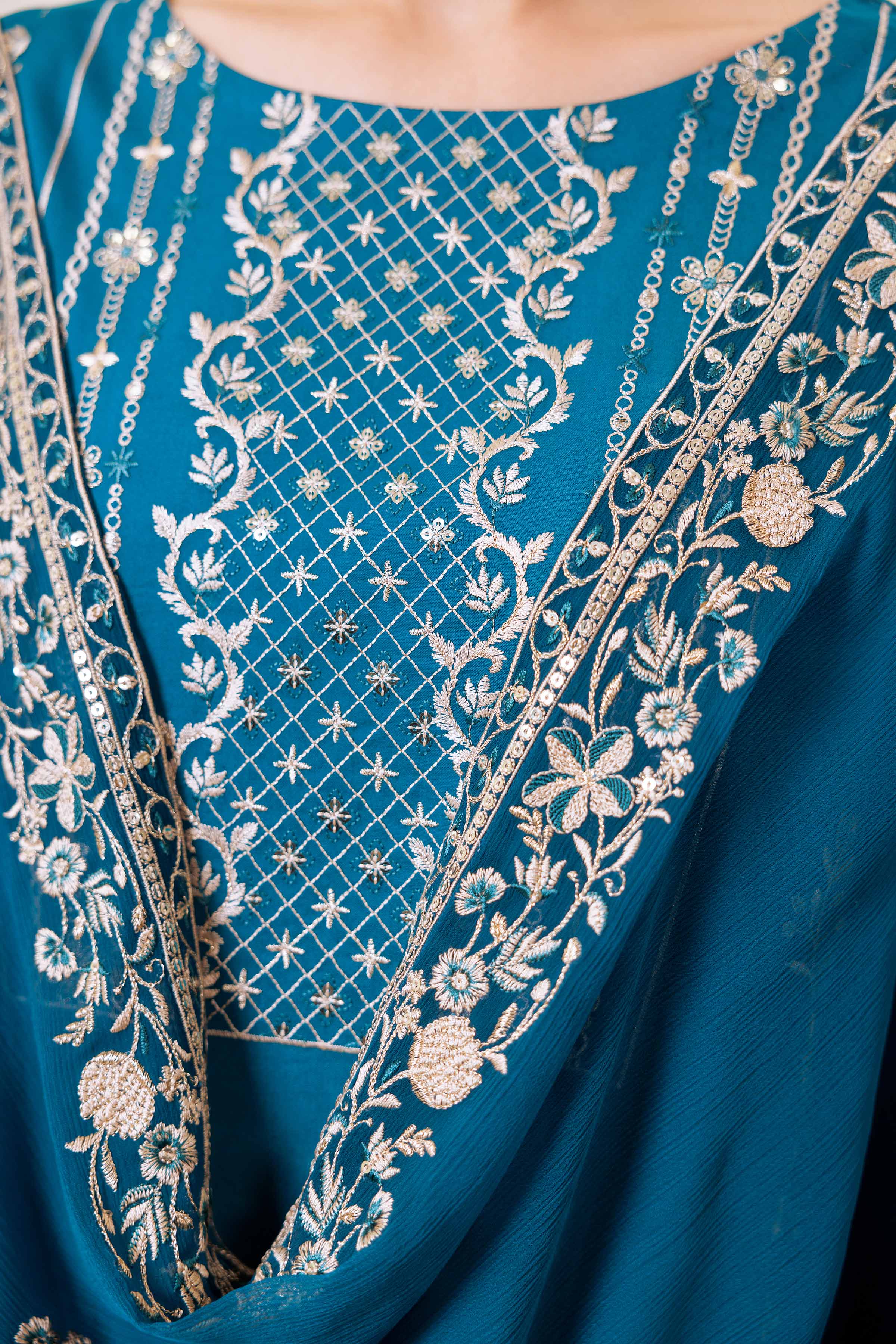 3 Piece - Embroidered Suit - KFS24-89