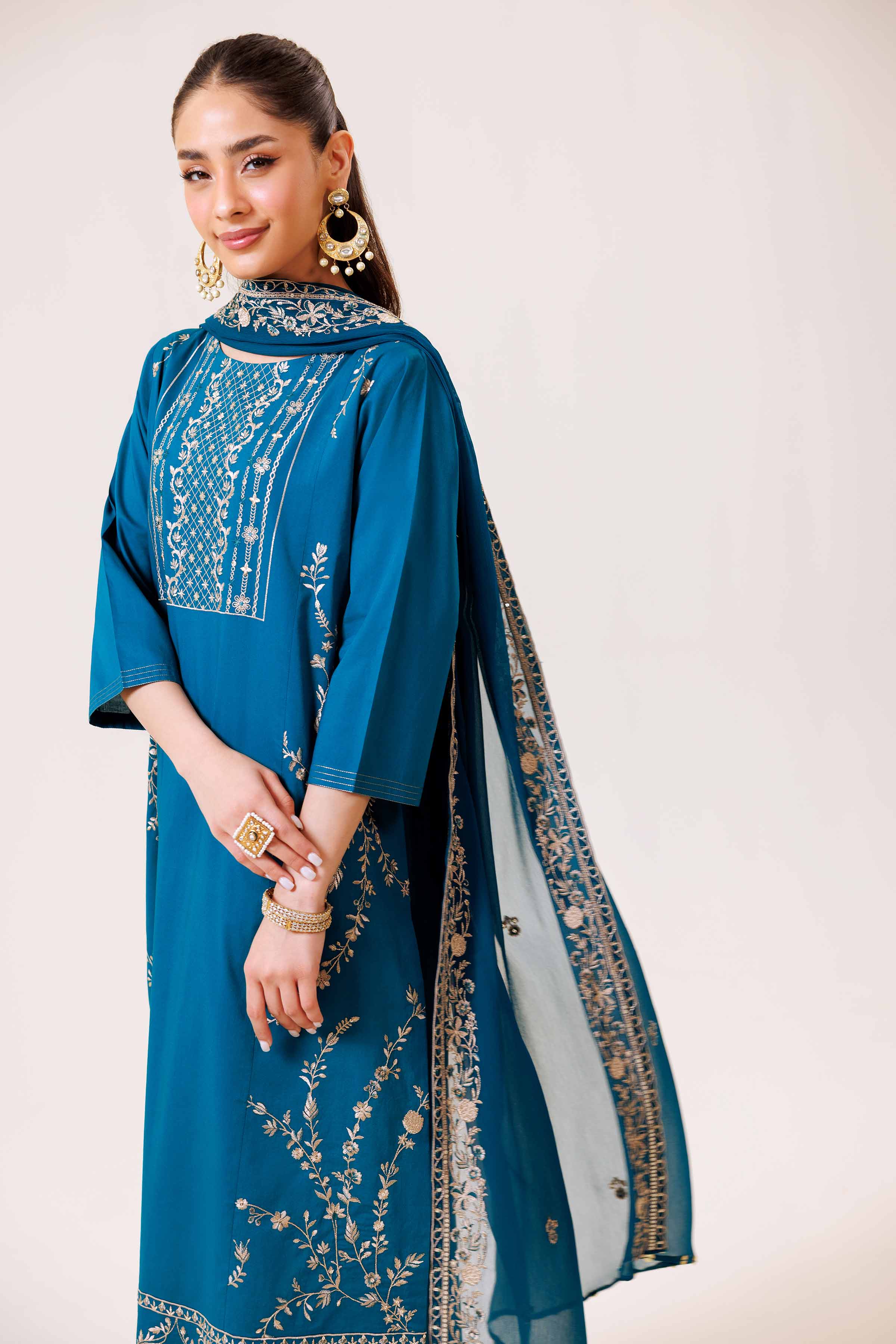 3 Piece - Embroidered Suit - KFS24-89