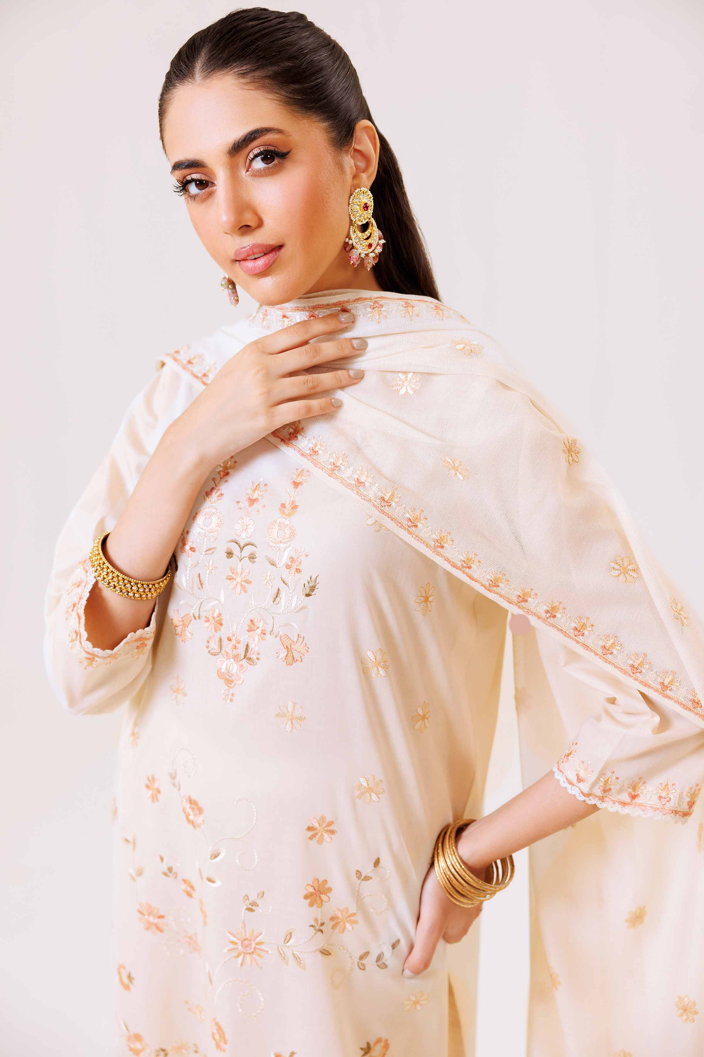 3 Piece - Embroidered Suit - KFS24-97