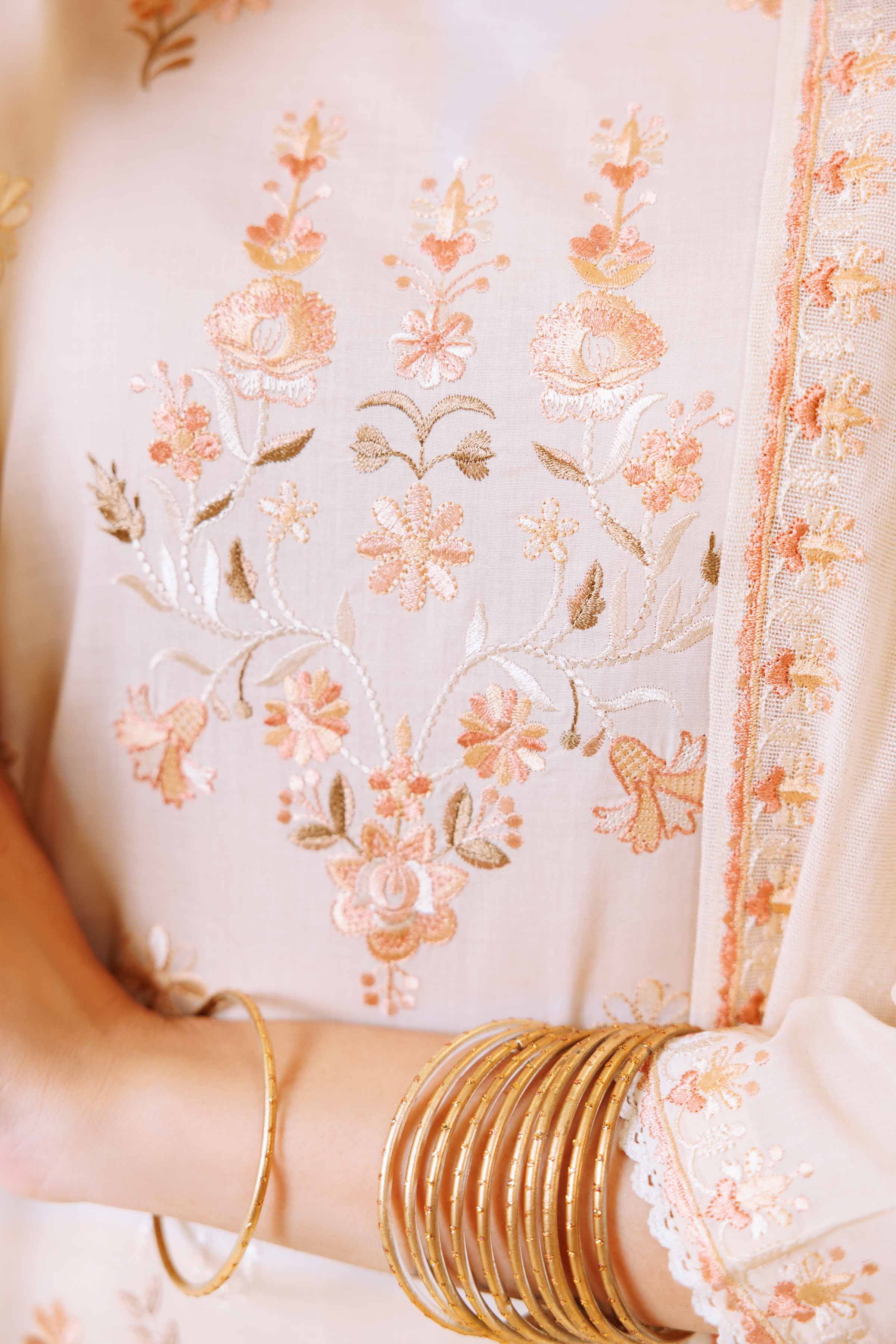 3 Piece - Embroidered Suit - KFS24-97