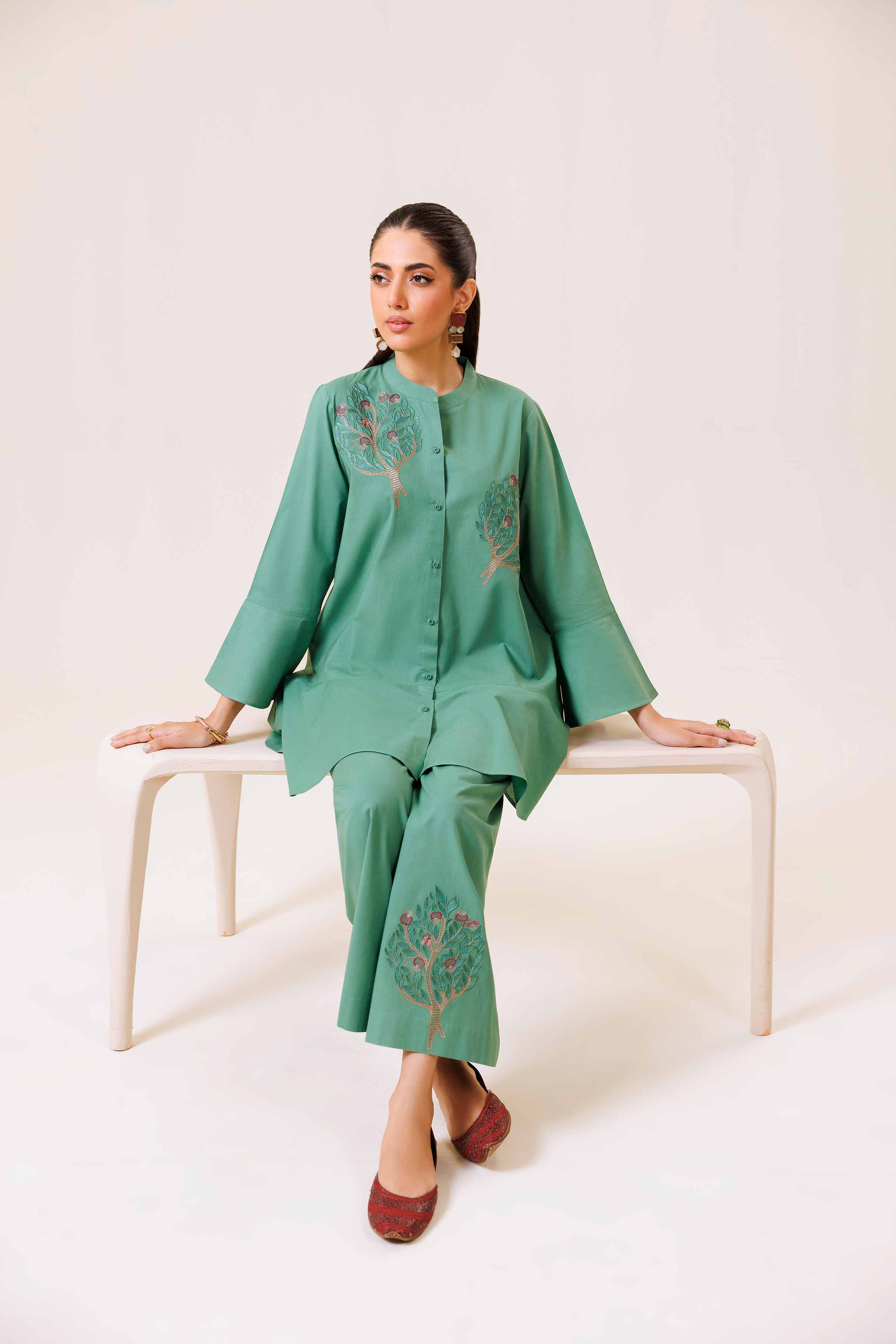 2 Piece - Embroidered Suit - KFS24-98
