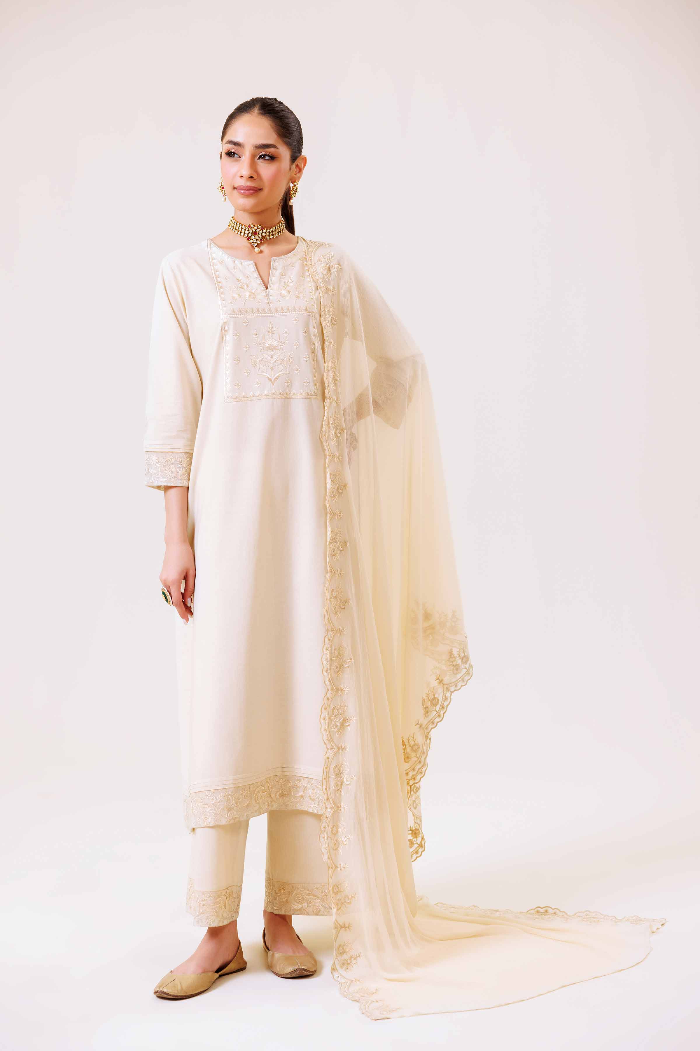 3 Piece - Embroidered Suit - KFS24-99
