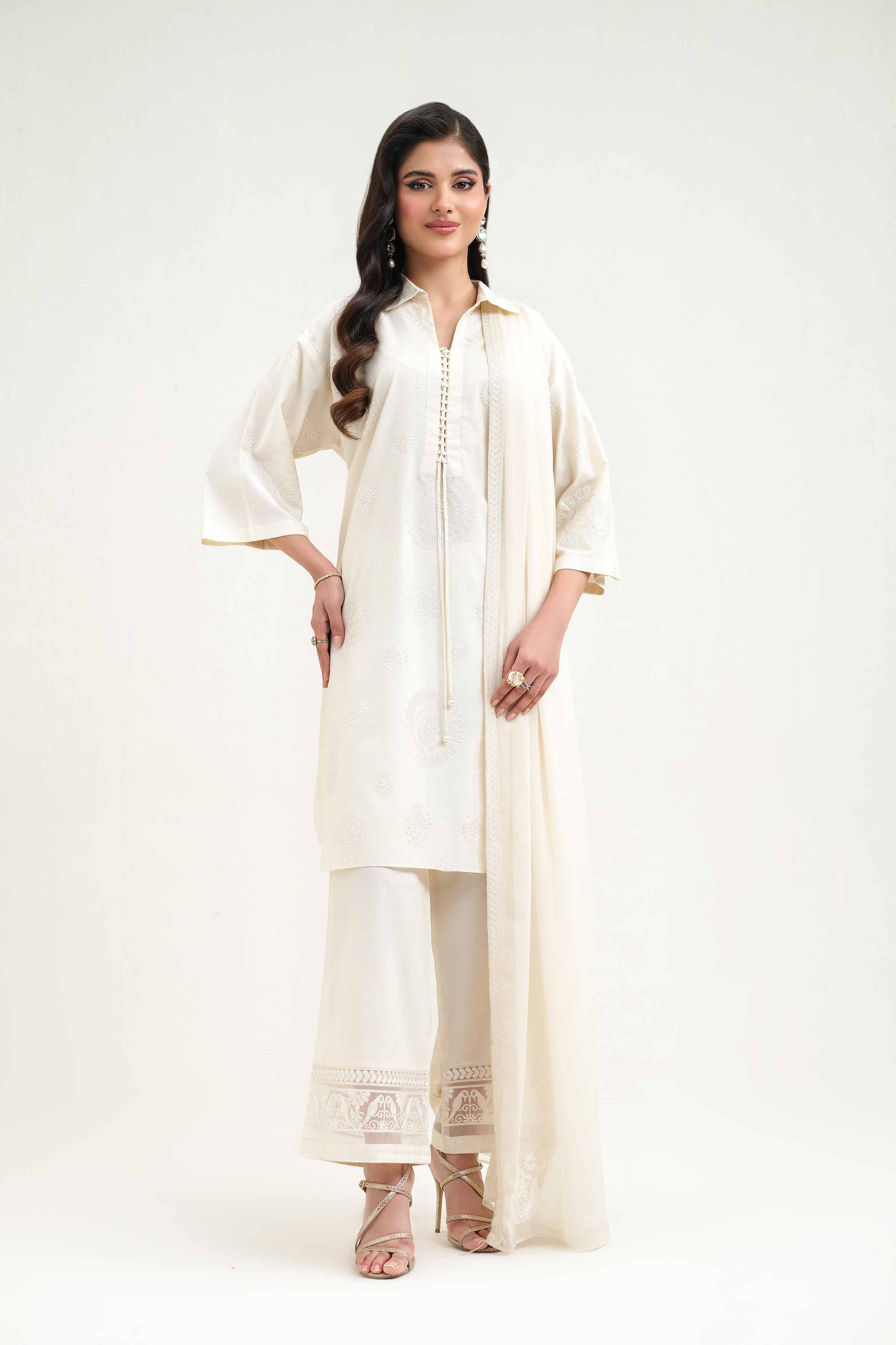 3 Piece - Embroidered Suit - KFS25-02