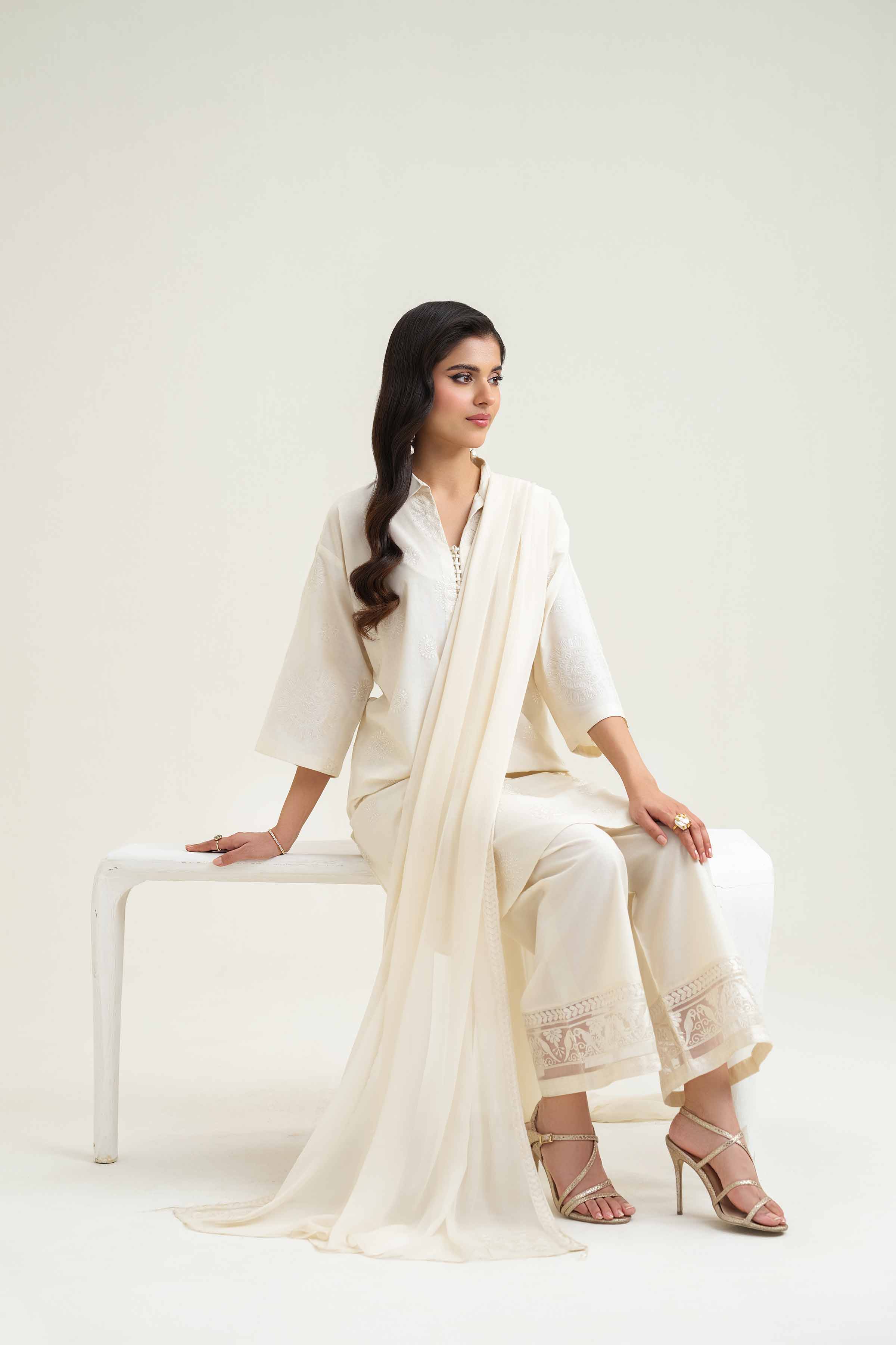 3 Piece - Embroidered Suit - KFS25-02