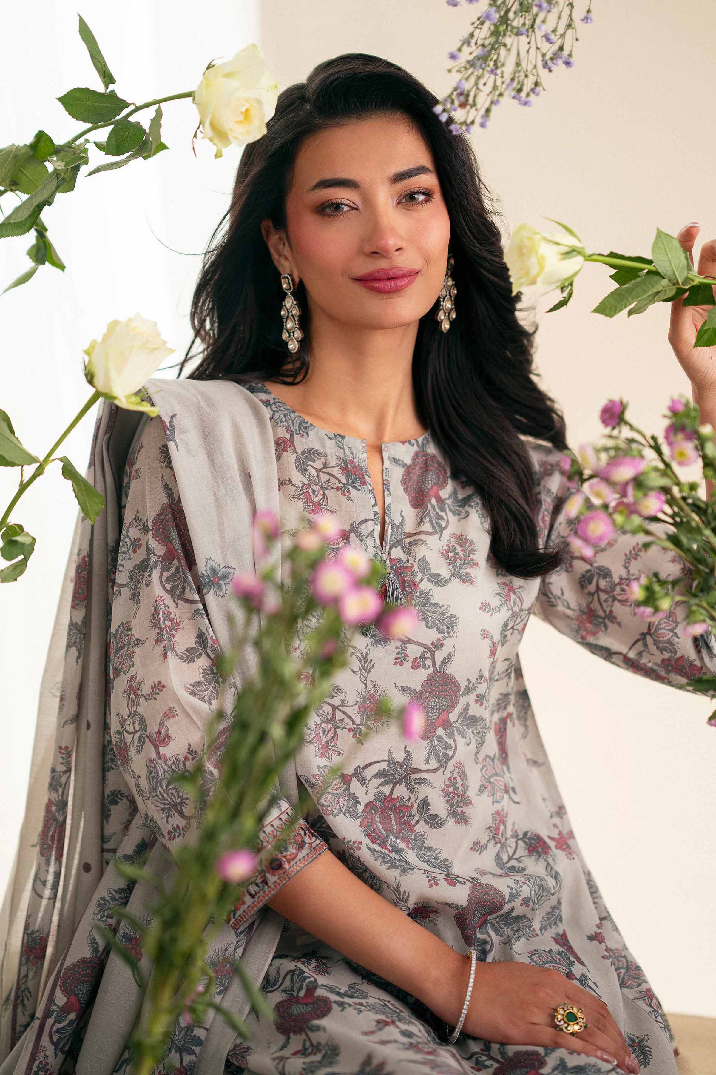 3 Piece - Printed Embroidered Suit - KFS25-115 - for Women - Pret Collection | Nishat | Shop Online