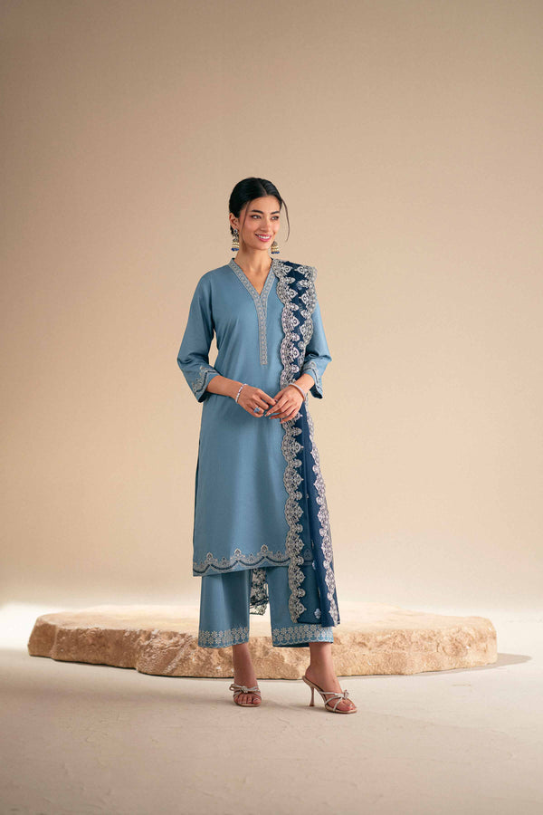 3 Piece - Embroidered Suit - KFS25-122 - for Women - Pret Collection | Nishat | Shop Online